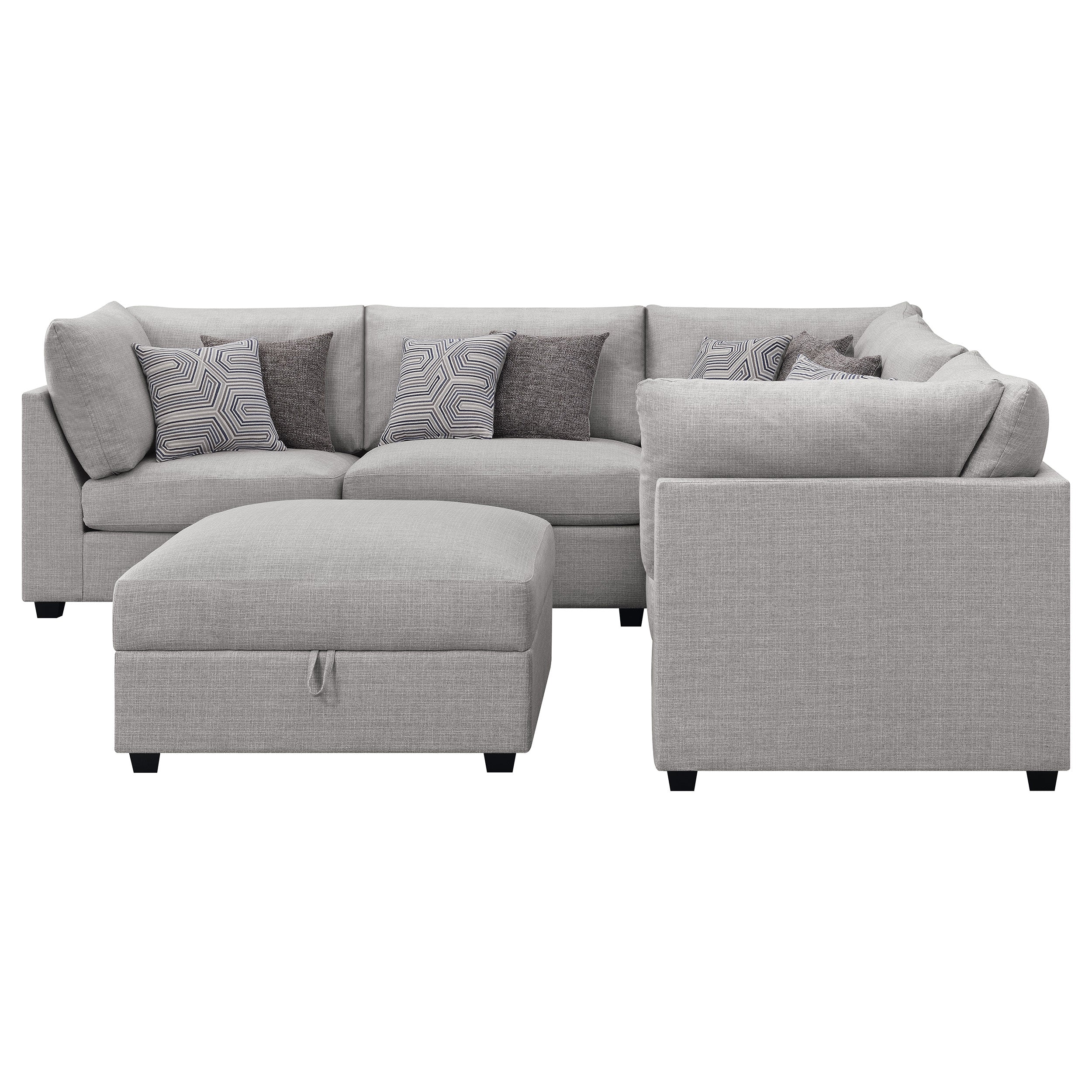 Cambria  Upholstered Modular Sectional Sofa Grey