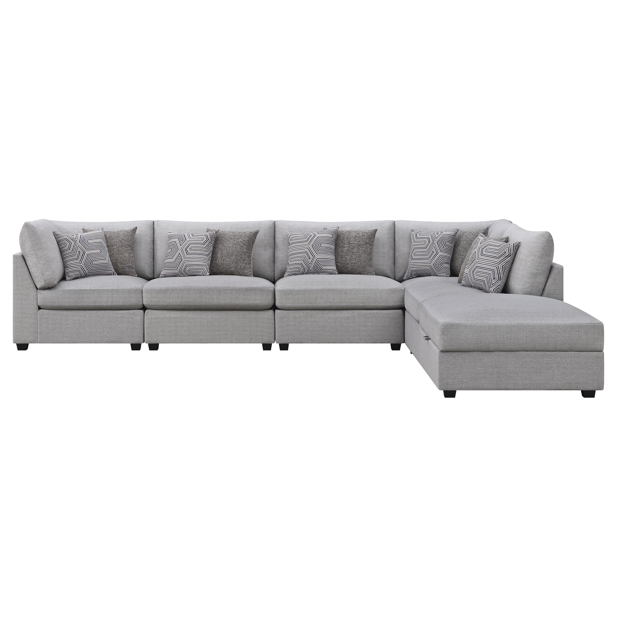 Cambria  Upholstered Modular Sectional Sofa Grey