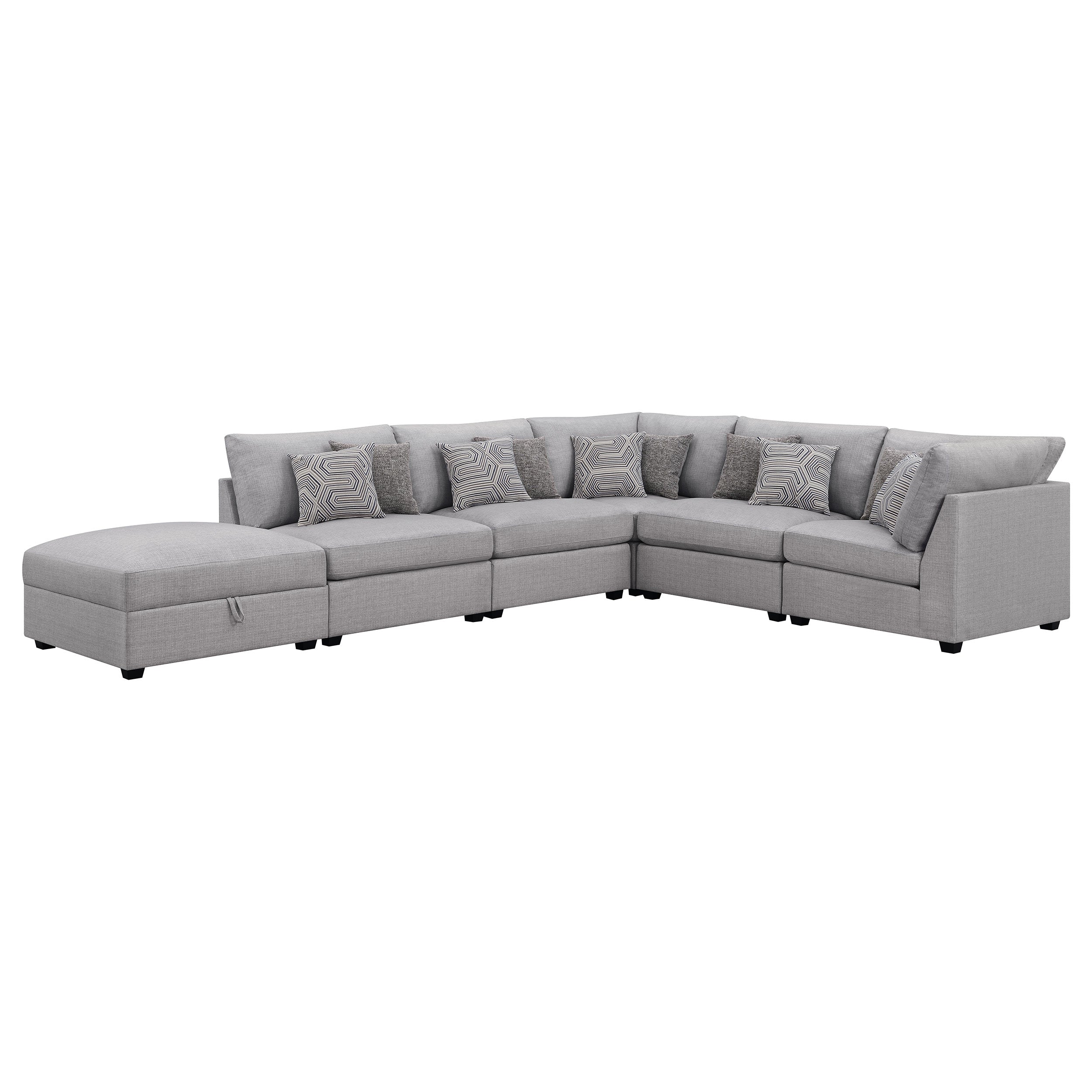 Cambria  Upholstered Modular Sectional Sofa Grey