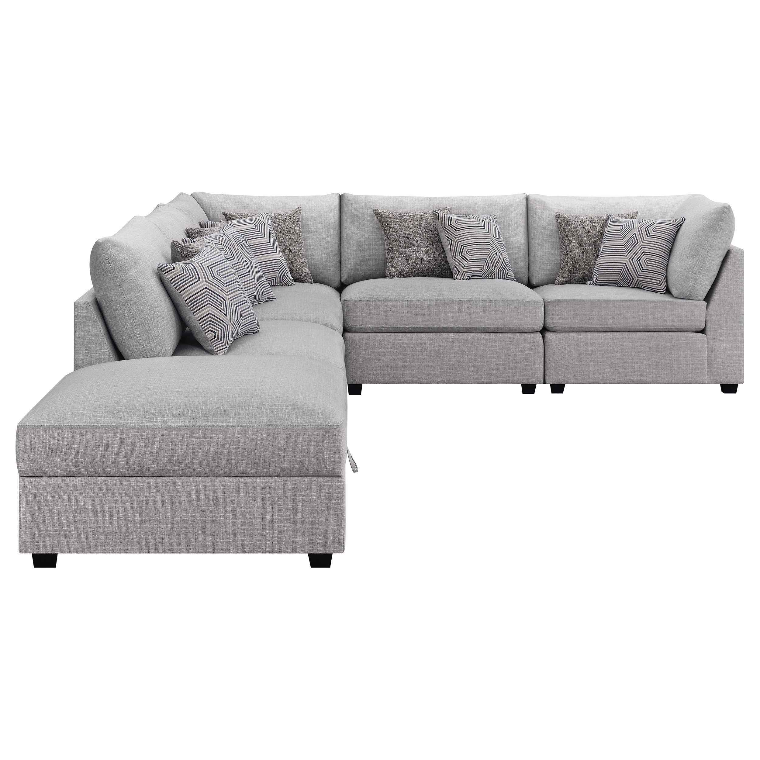 Cambria  Upholstered Modular Sectional Sofa Grey