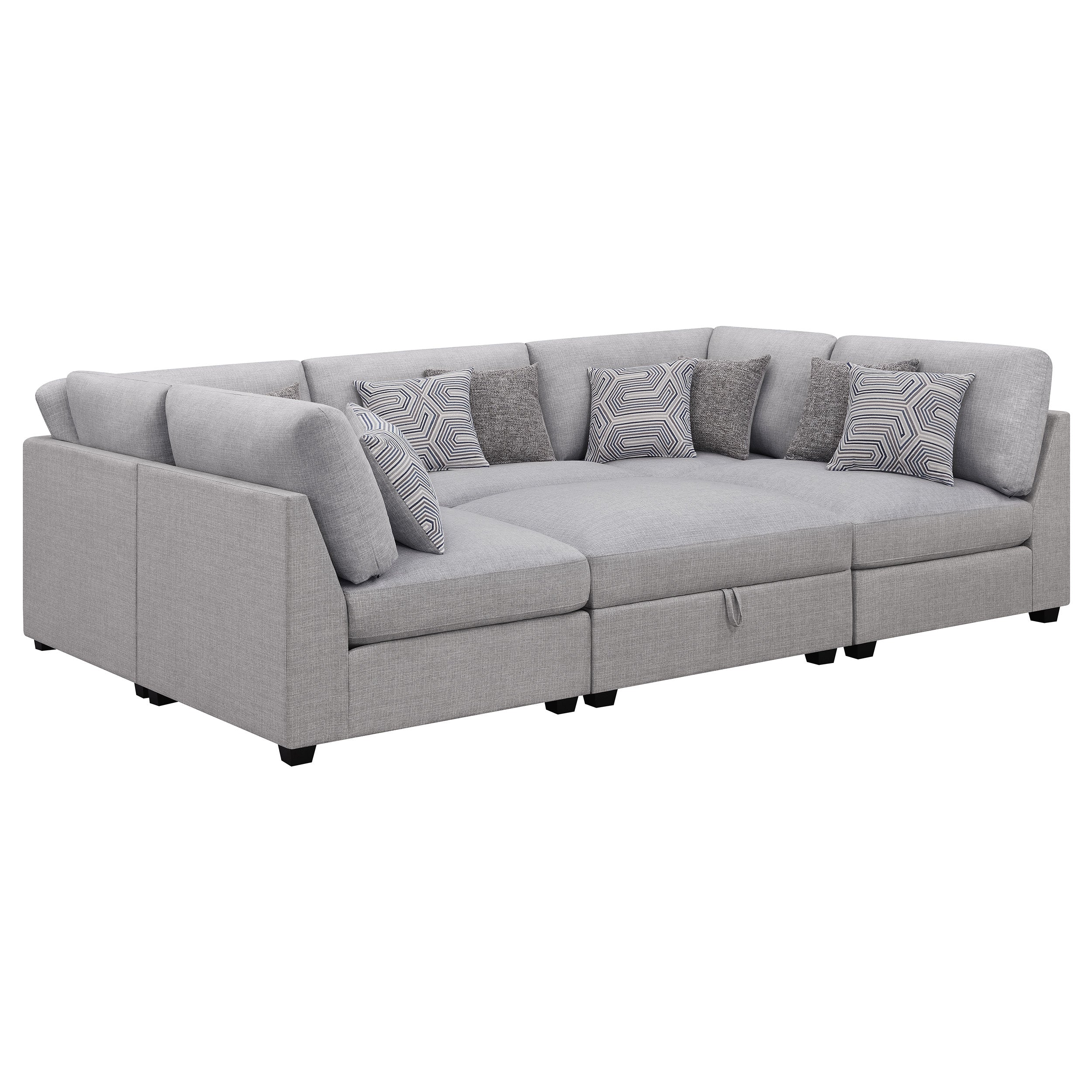 Cambria  Upholstered Modular Sectional Sofa Grey