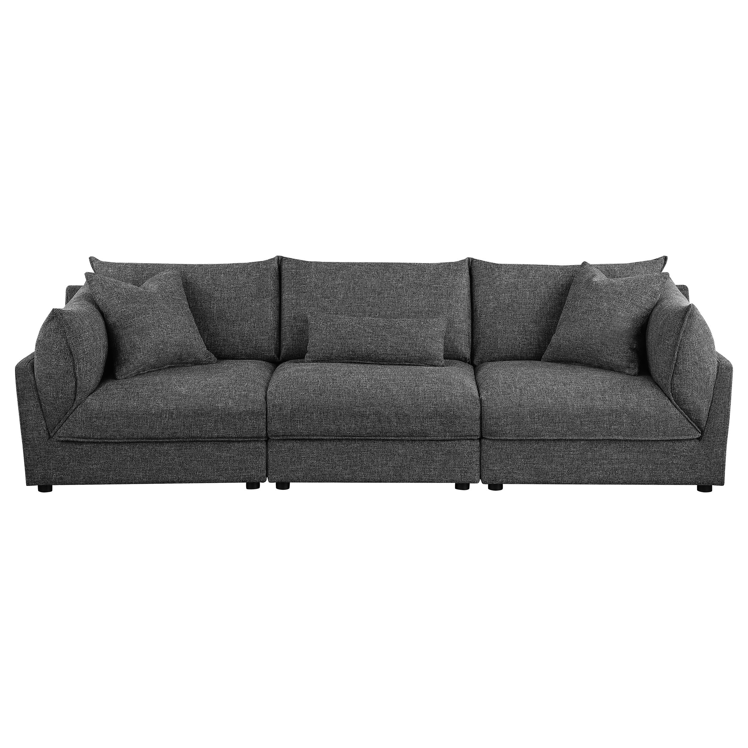 Sasha Upholstered Sofa Barely Black