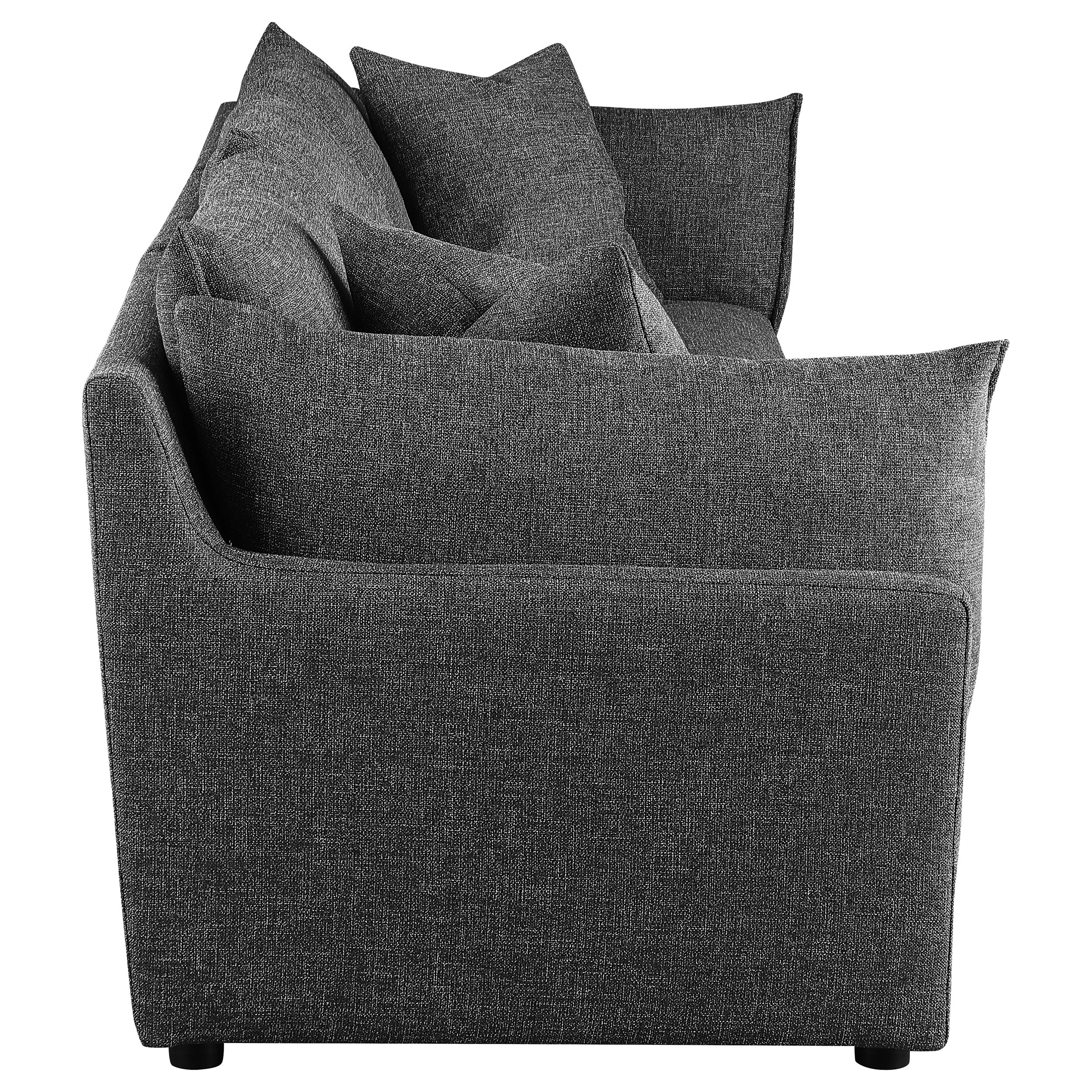 Sasha Upholstered Sofa Barely Black