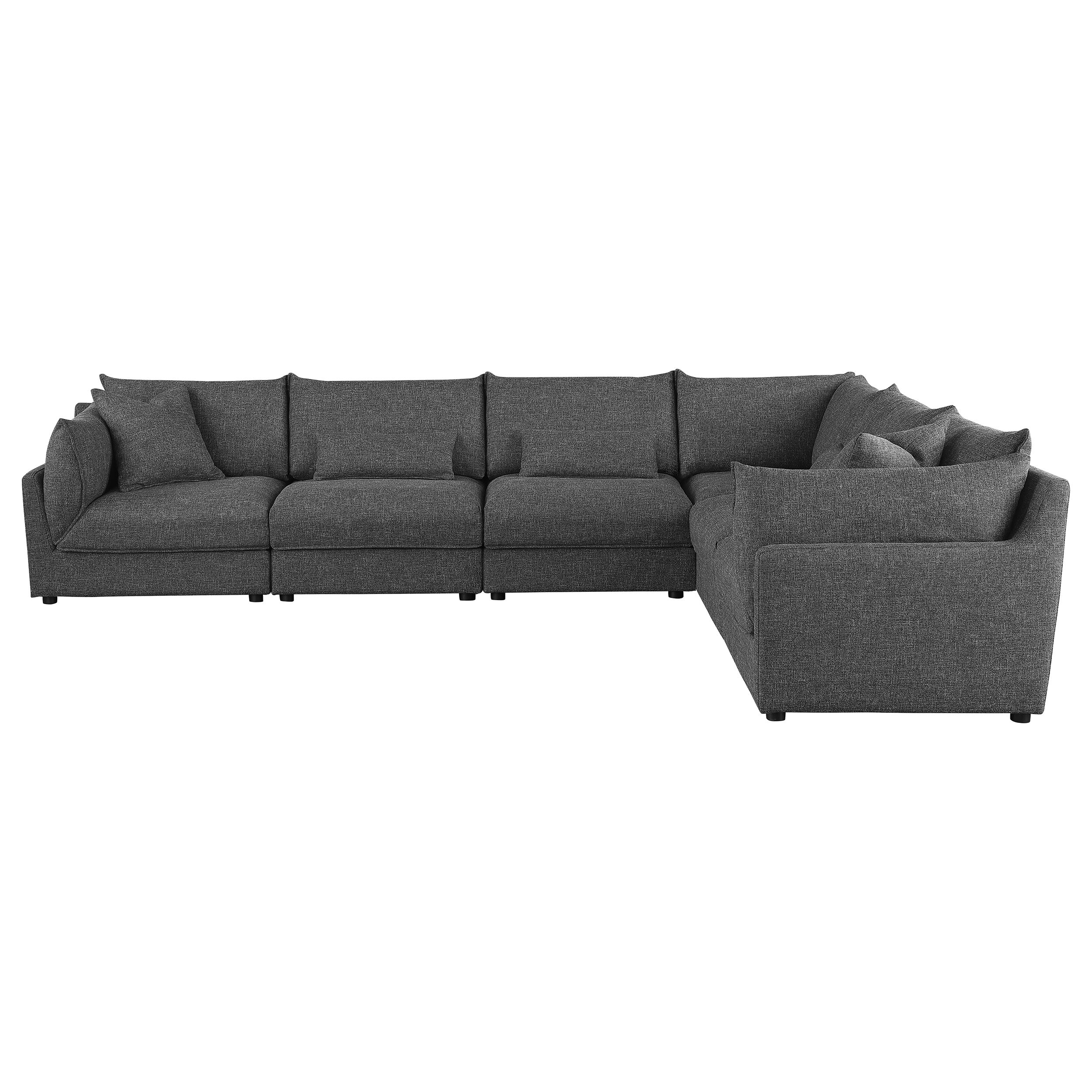 Sasha  Upholstered Modular Sectional Barely Black