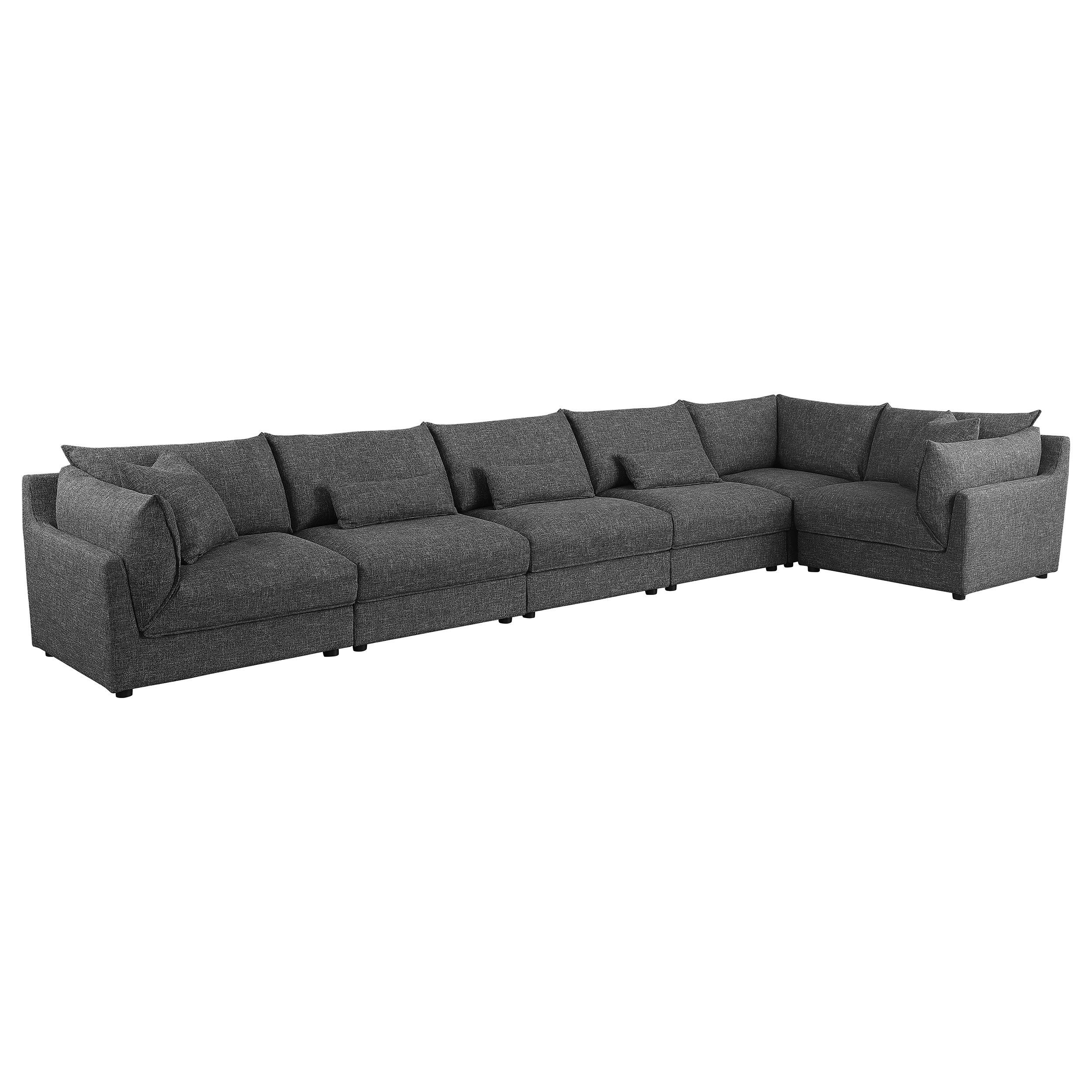 Sasha  Upholstered Modular Sectional Barely Black