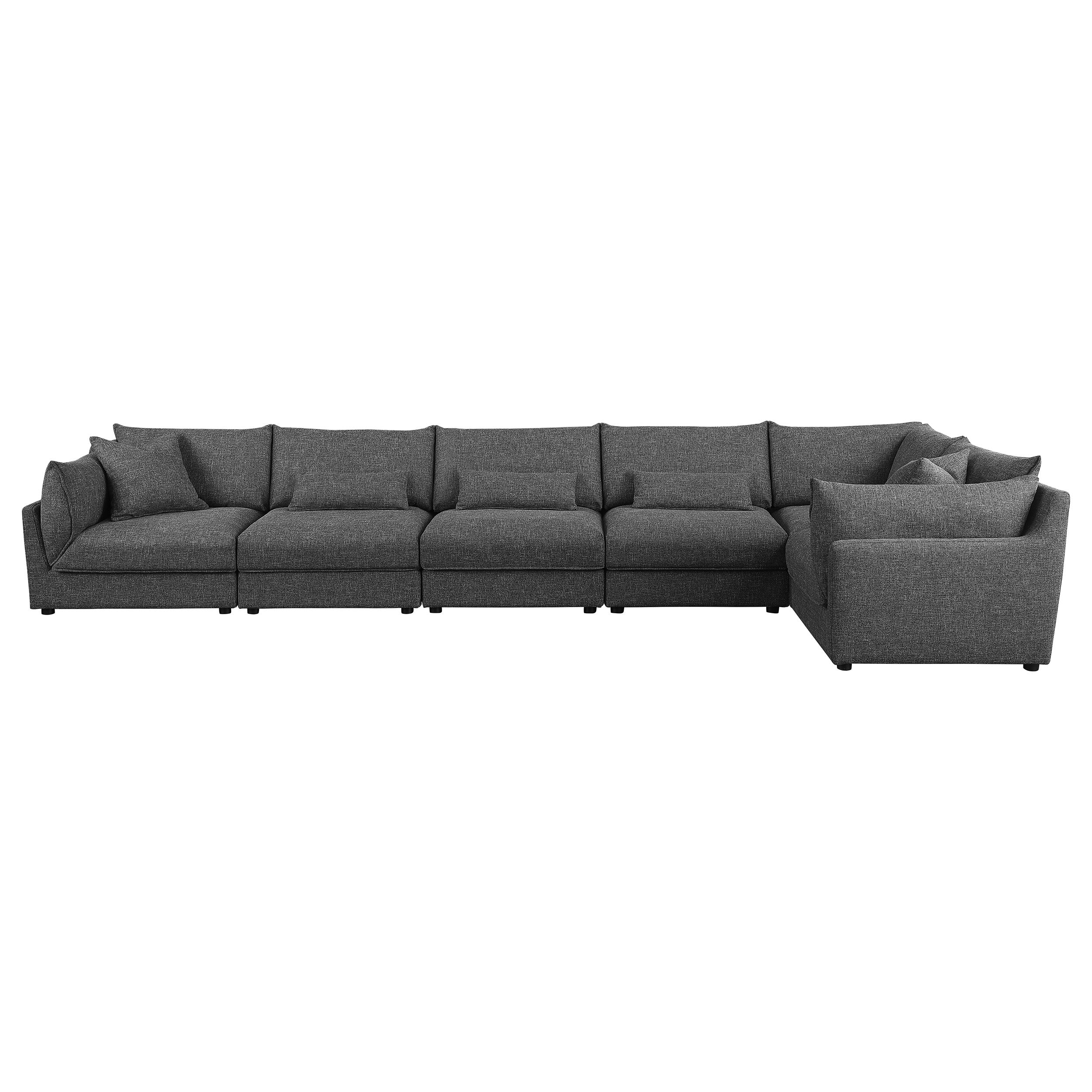 Sasha  Upholstered Modular Sectional Barely Black