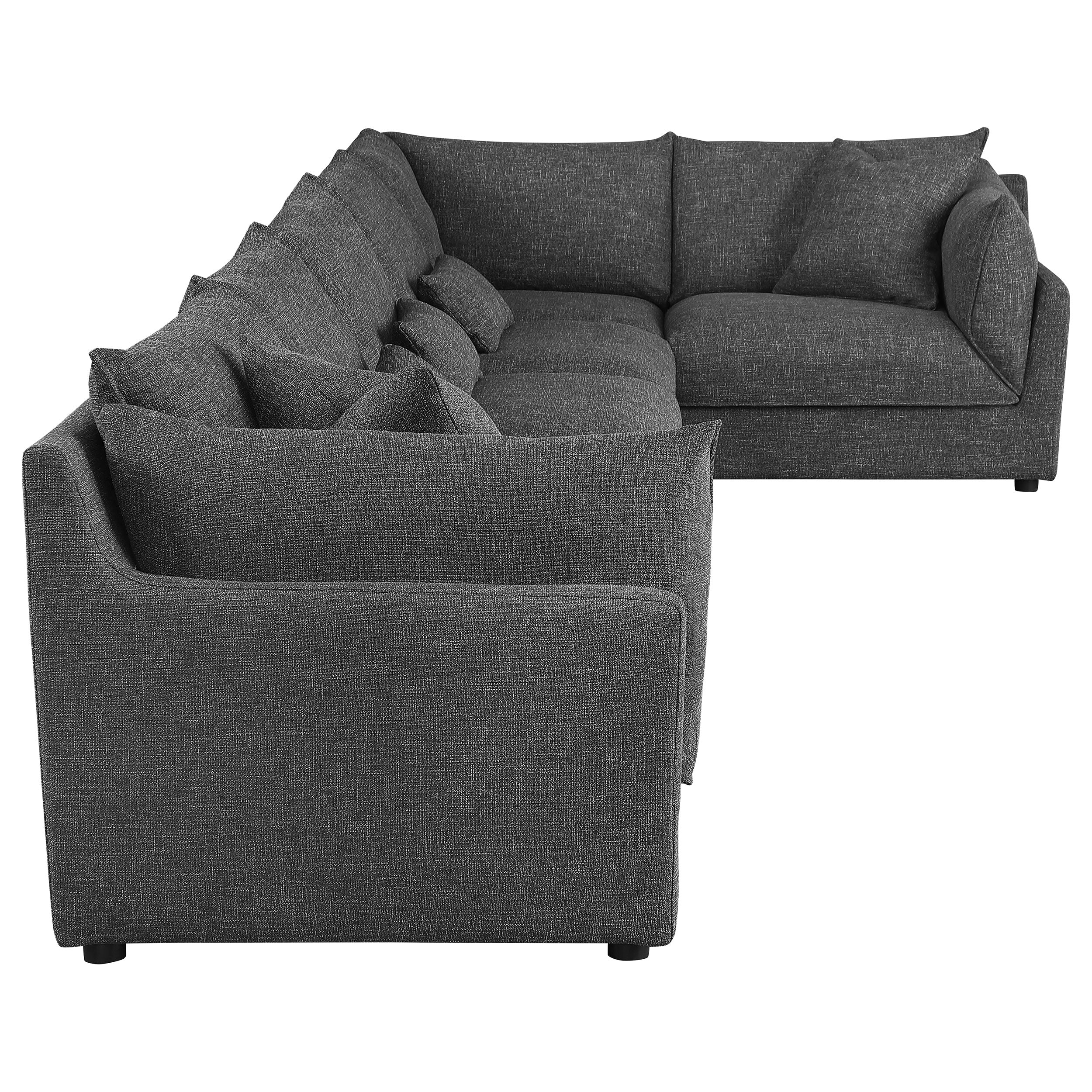 Sasha  Upholstered Modular Sectional Barely Black