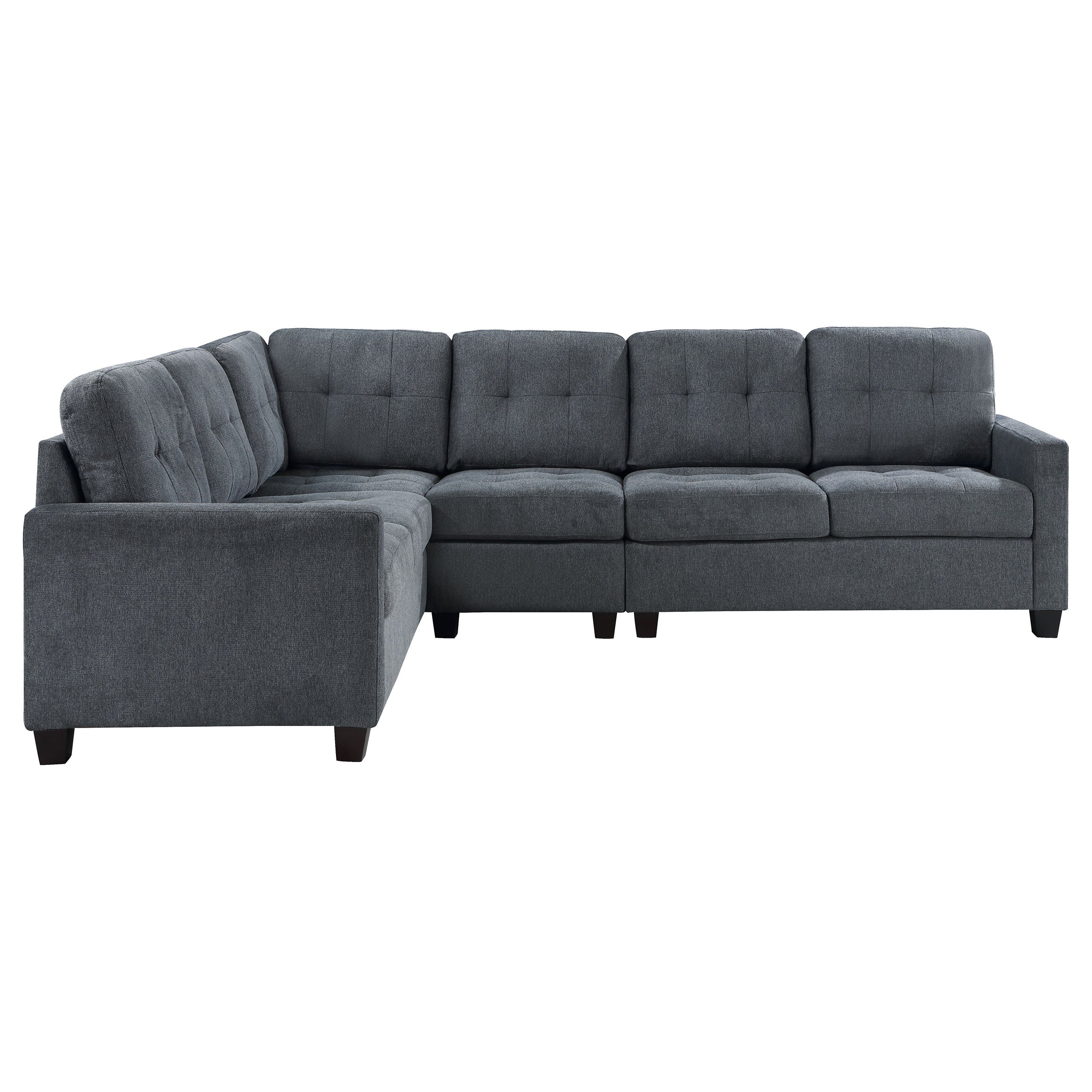 Georgina Upholstered Modular Sectional Sofa Steel Grey