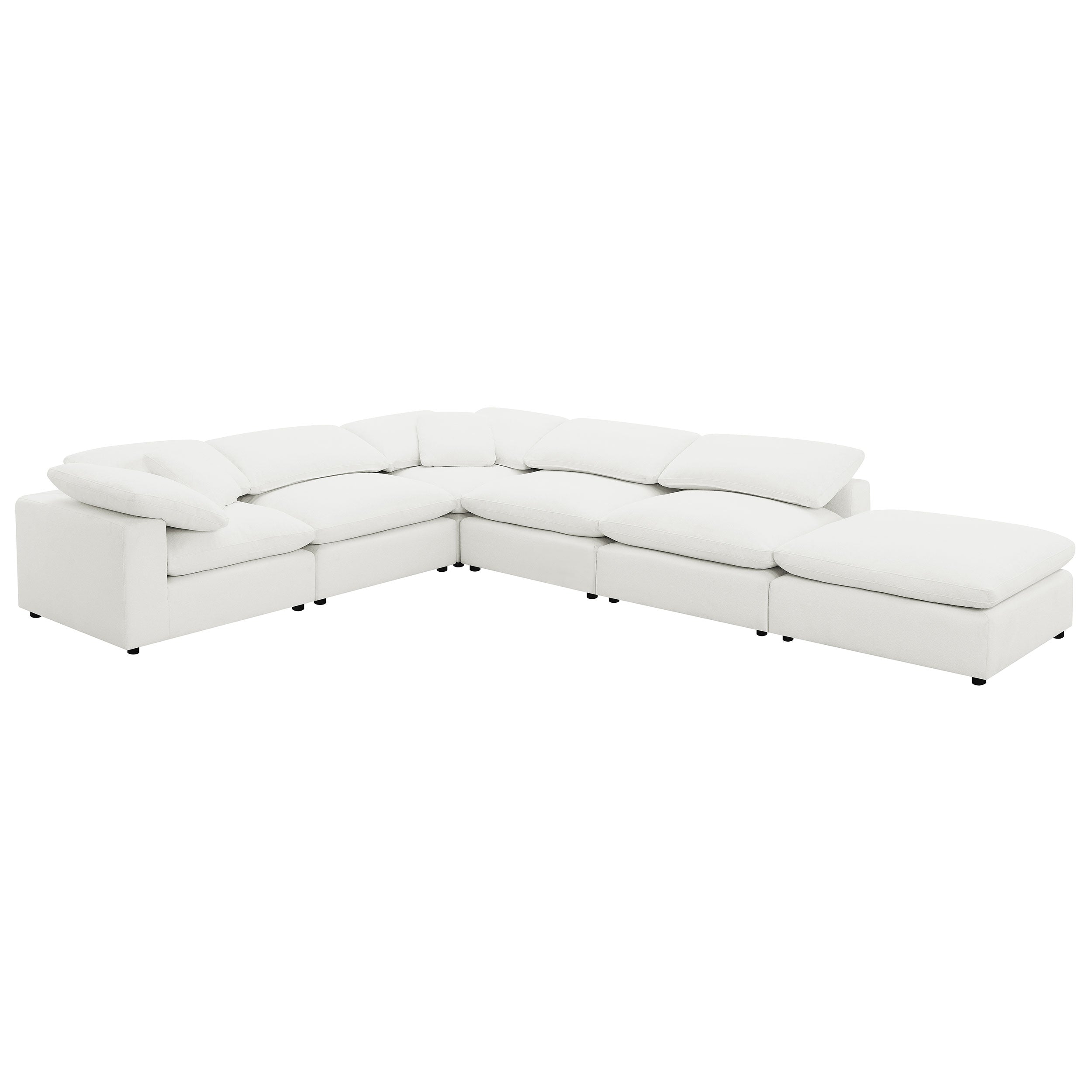 Raleigh  Boucle Upholstered Modular Sectional Grey