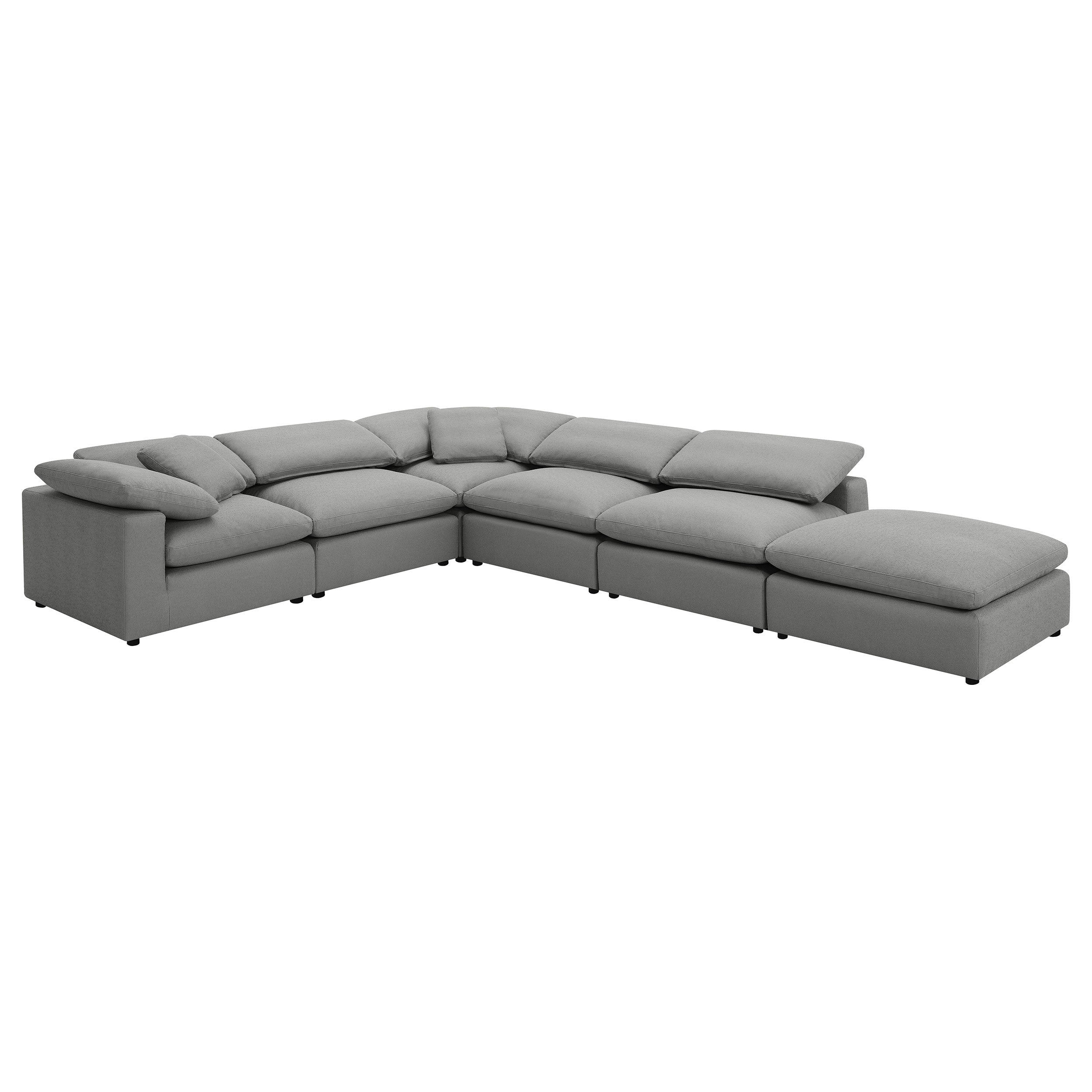 Raleigh  Boucle Upholstered Modular Sectional Grey