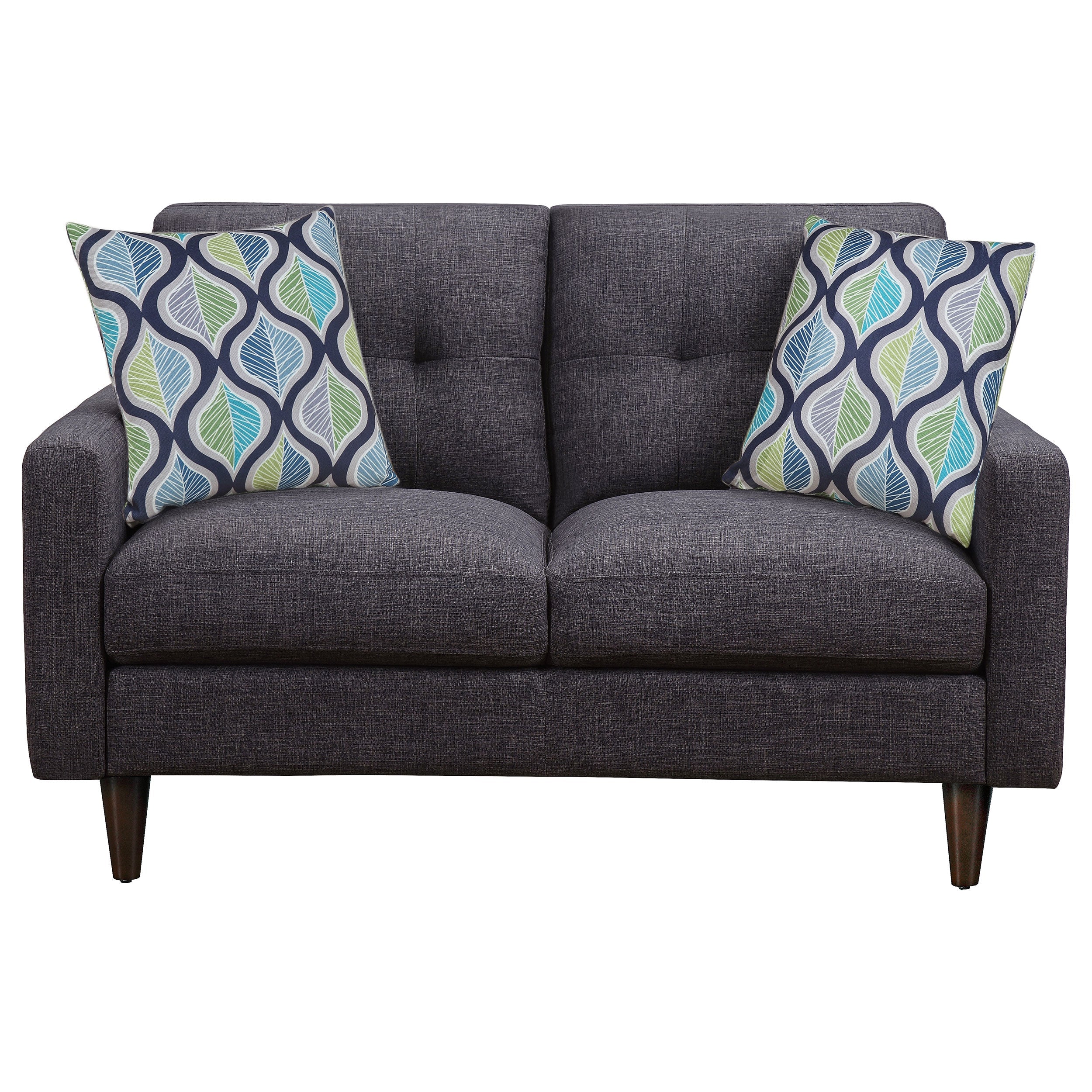 Watsonville Upholstered Track Arm Sofa Set Grey