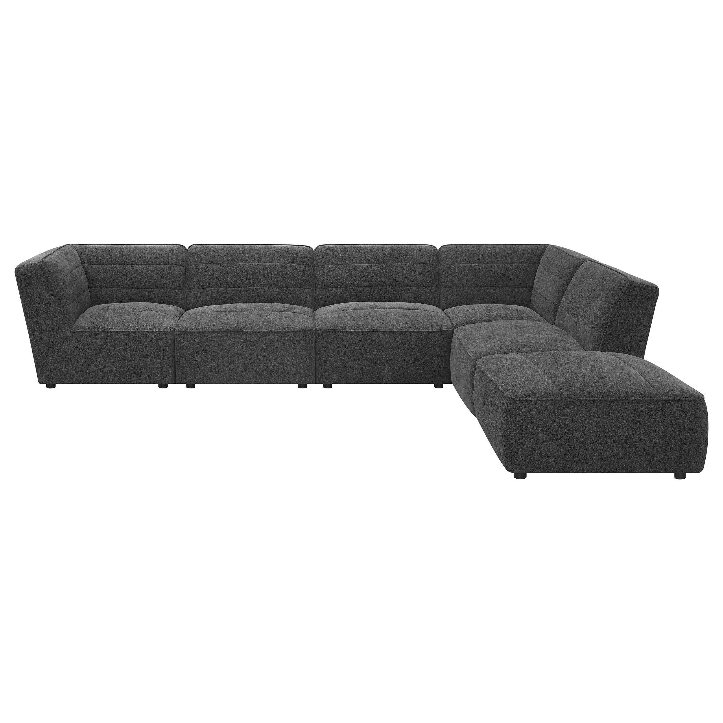Sunny  Upholstered Modular Sectional Sofa Charcoal