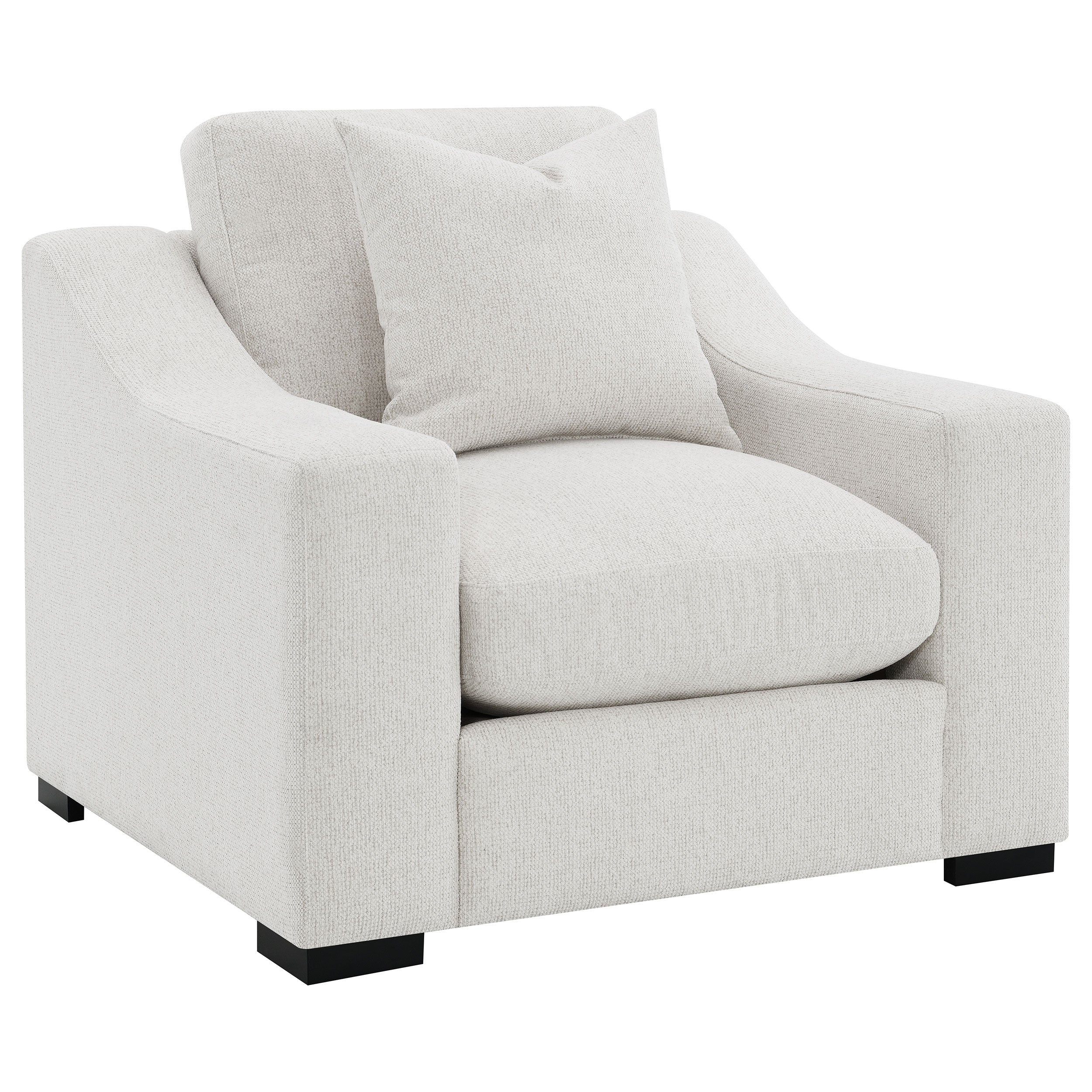 Ashlyn Upholstered Track Arm Sofa Set Sand