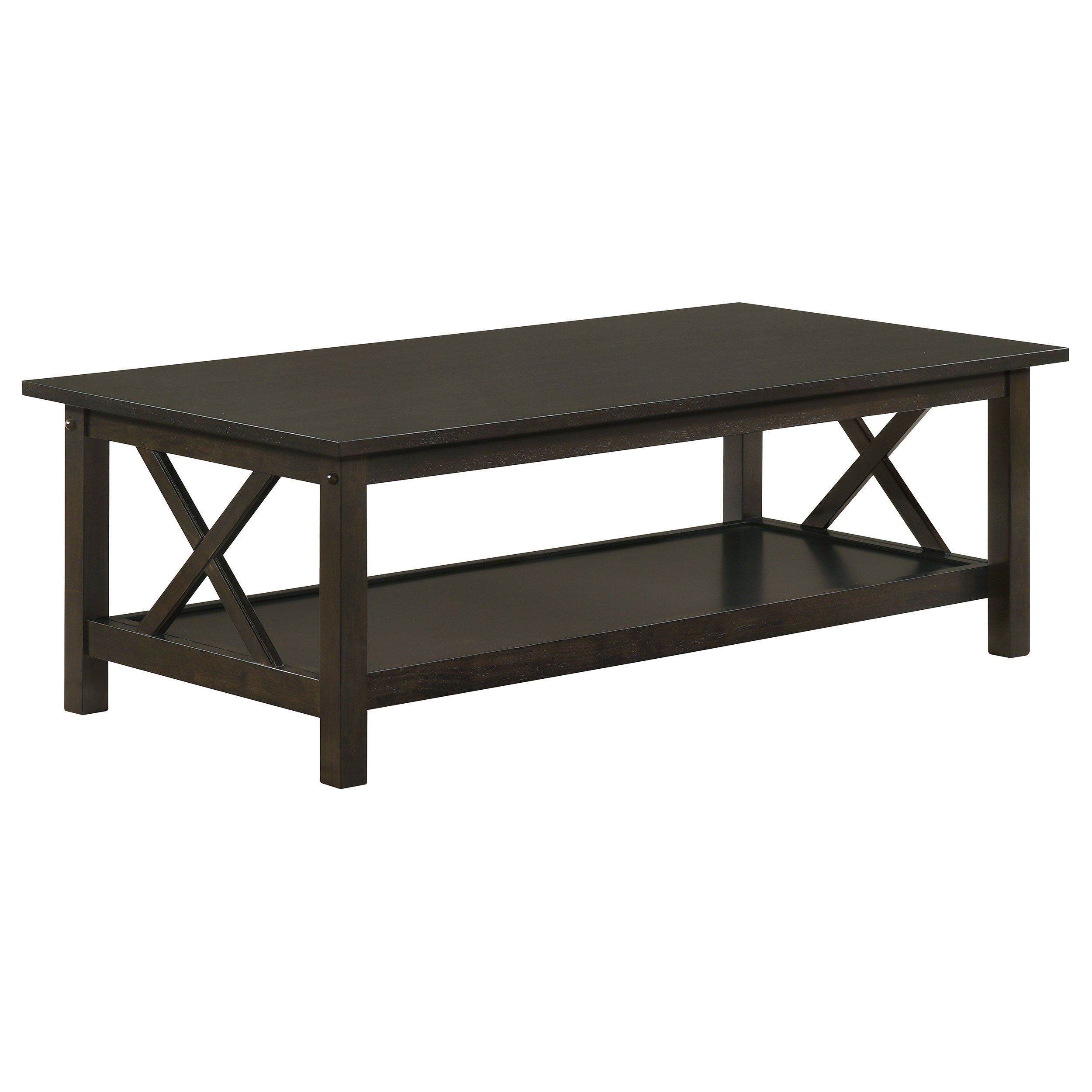 Rachelle Rectangular Coffee Table Set Deep Merlot