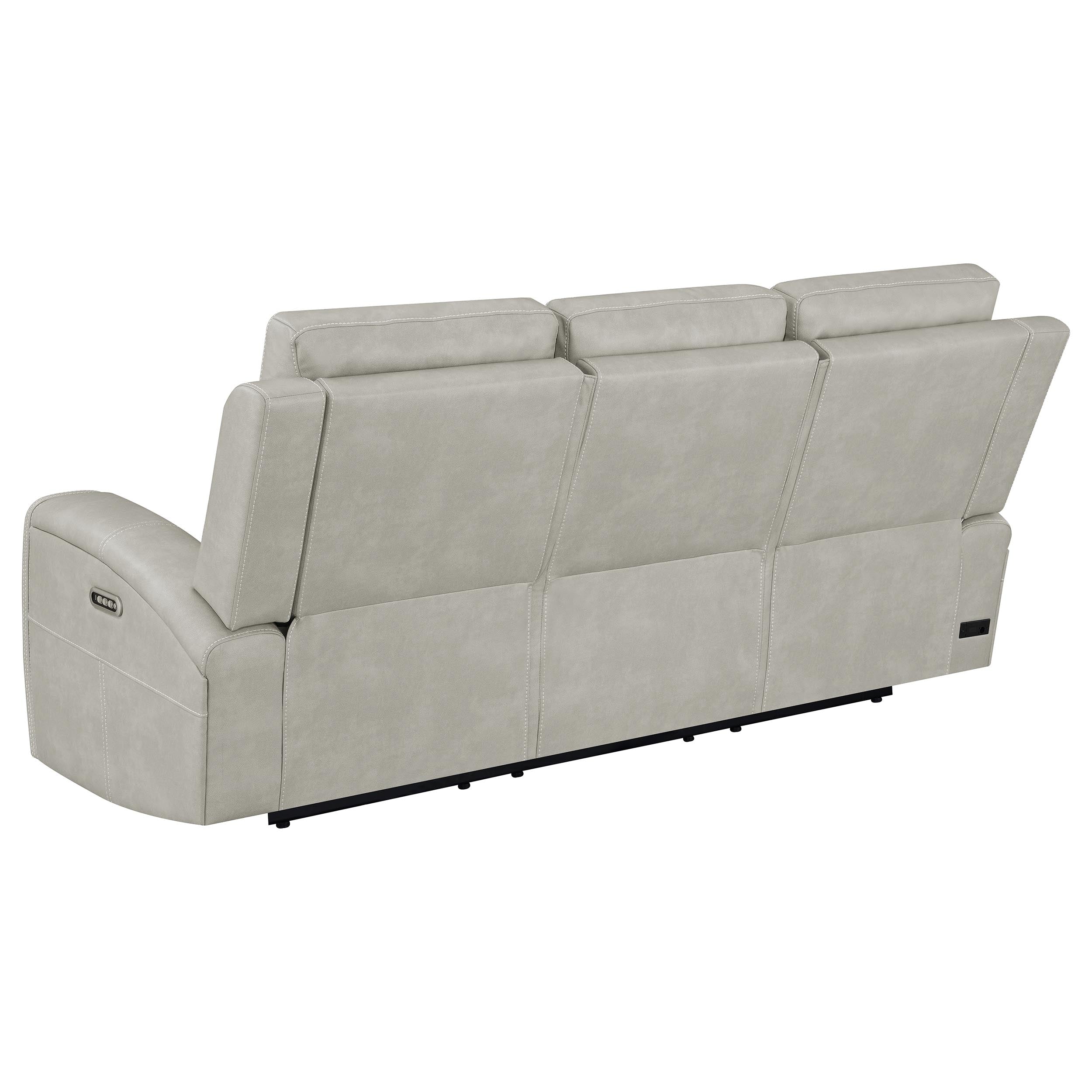 Brickston Triple Power Reclining Sofa Grey