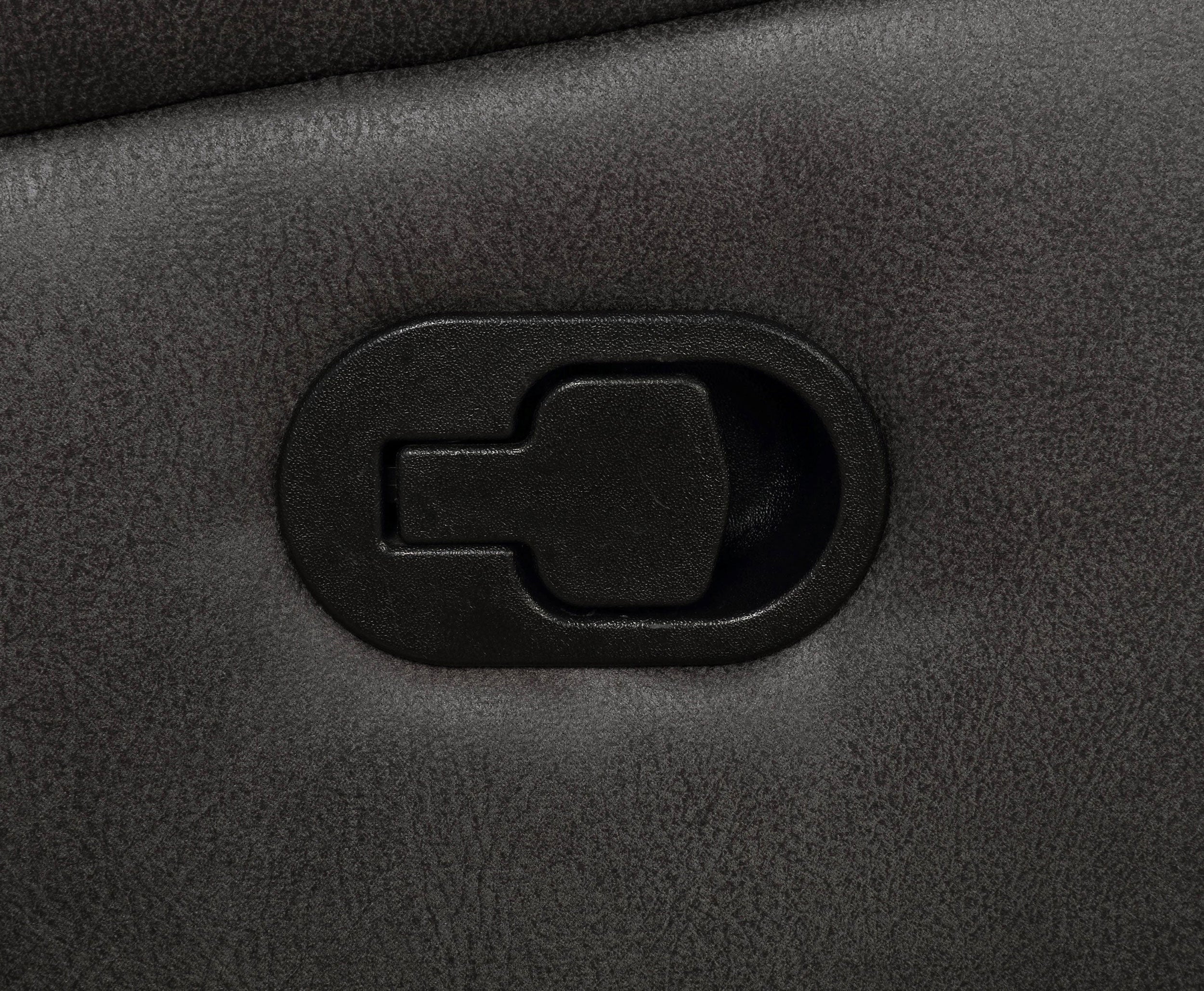 Lawrence Upholstered Padded Arm Glider Recliner Charcoal