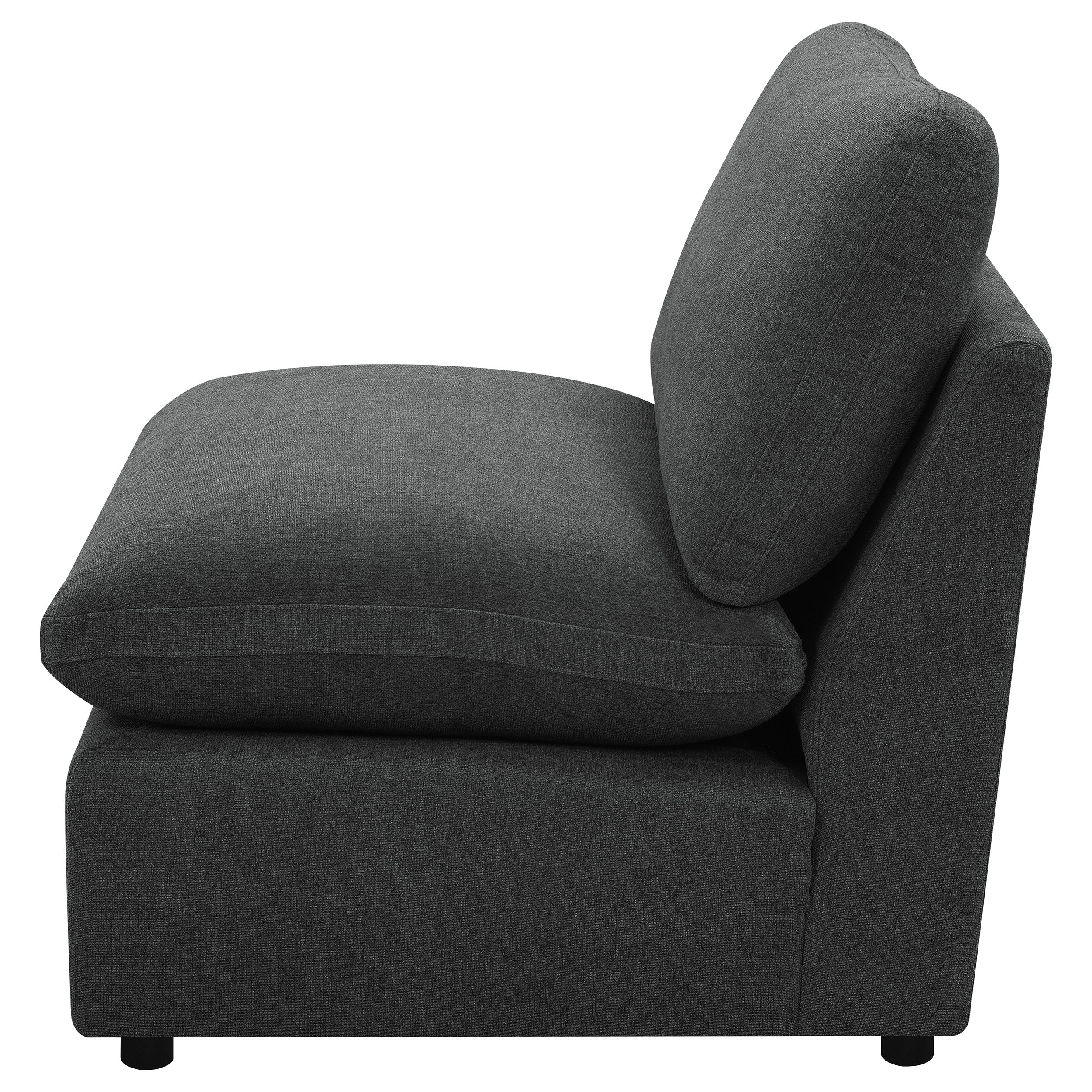 Collins Modular Armless Chair Grey