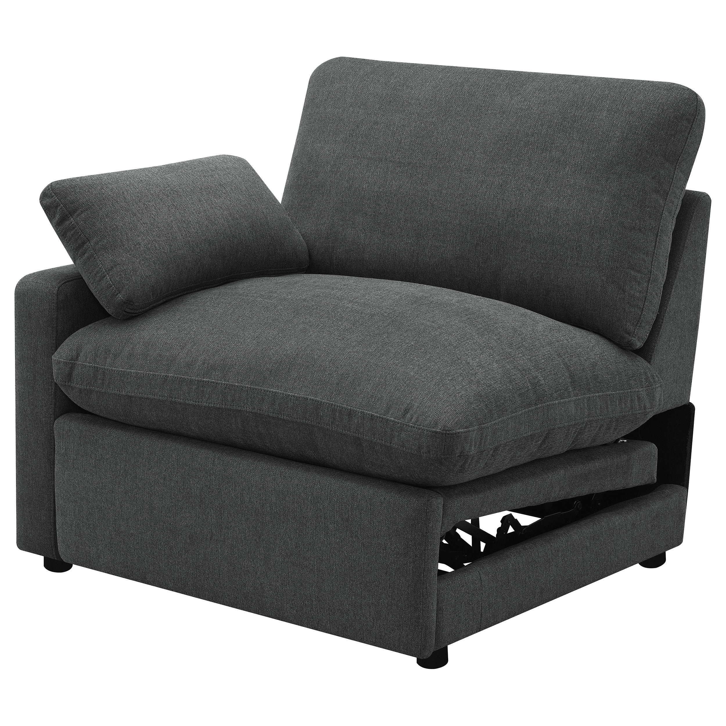 Collins Modular Power Armless Recliner Dark Grey