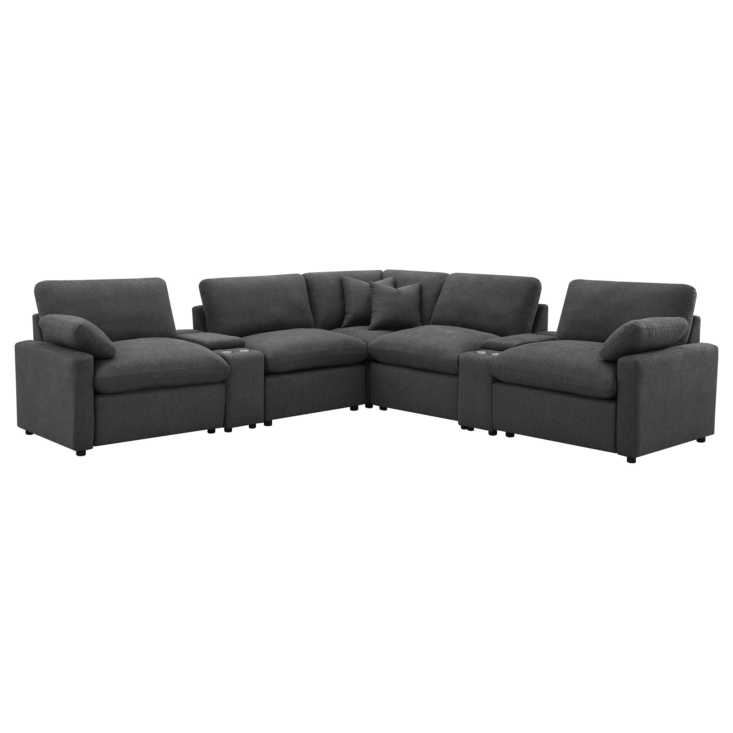 Collins  Modular Power Reclining Sectional Dark Grey