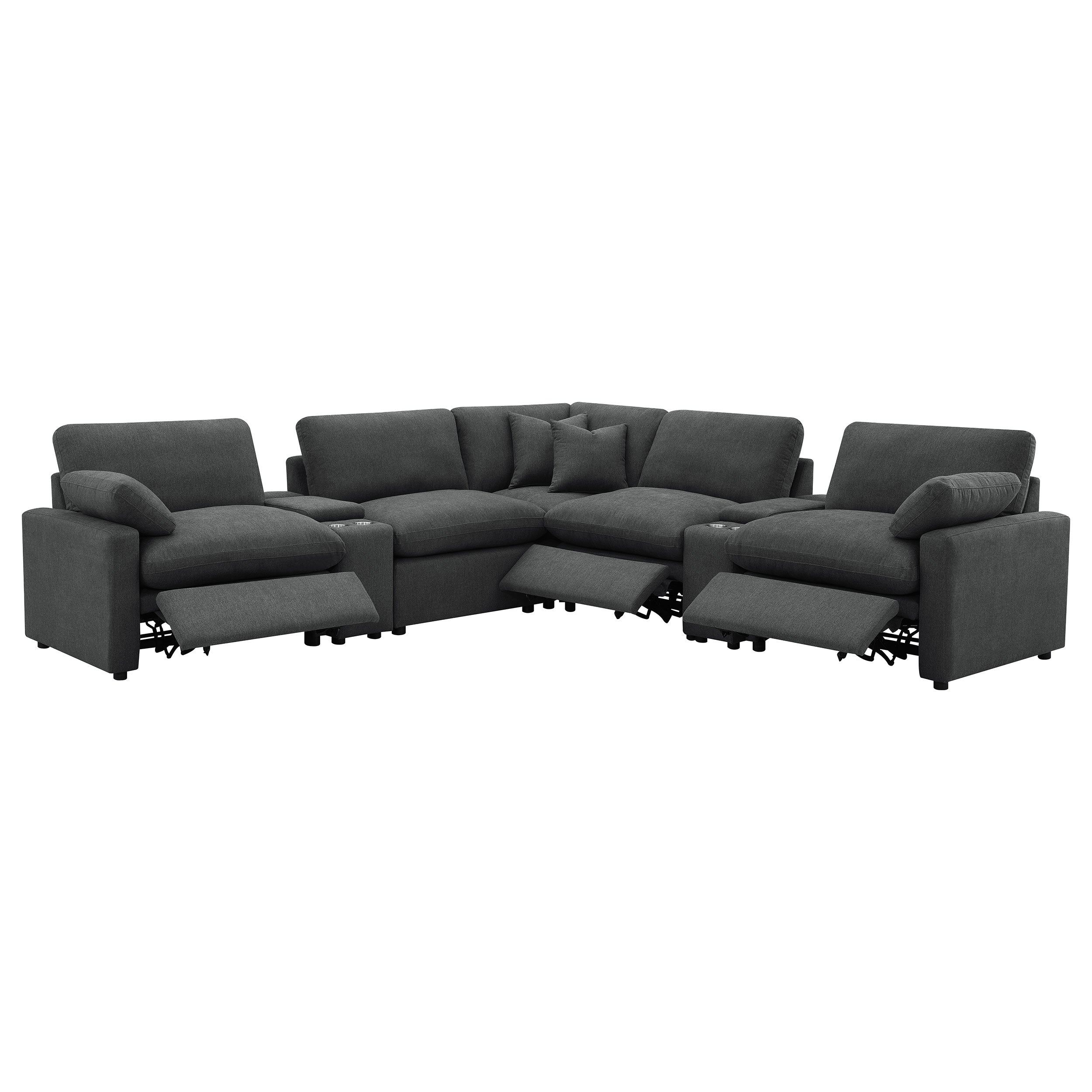 Collins  Modular Power Reclining Sectional Dark Grey