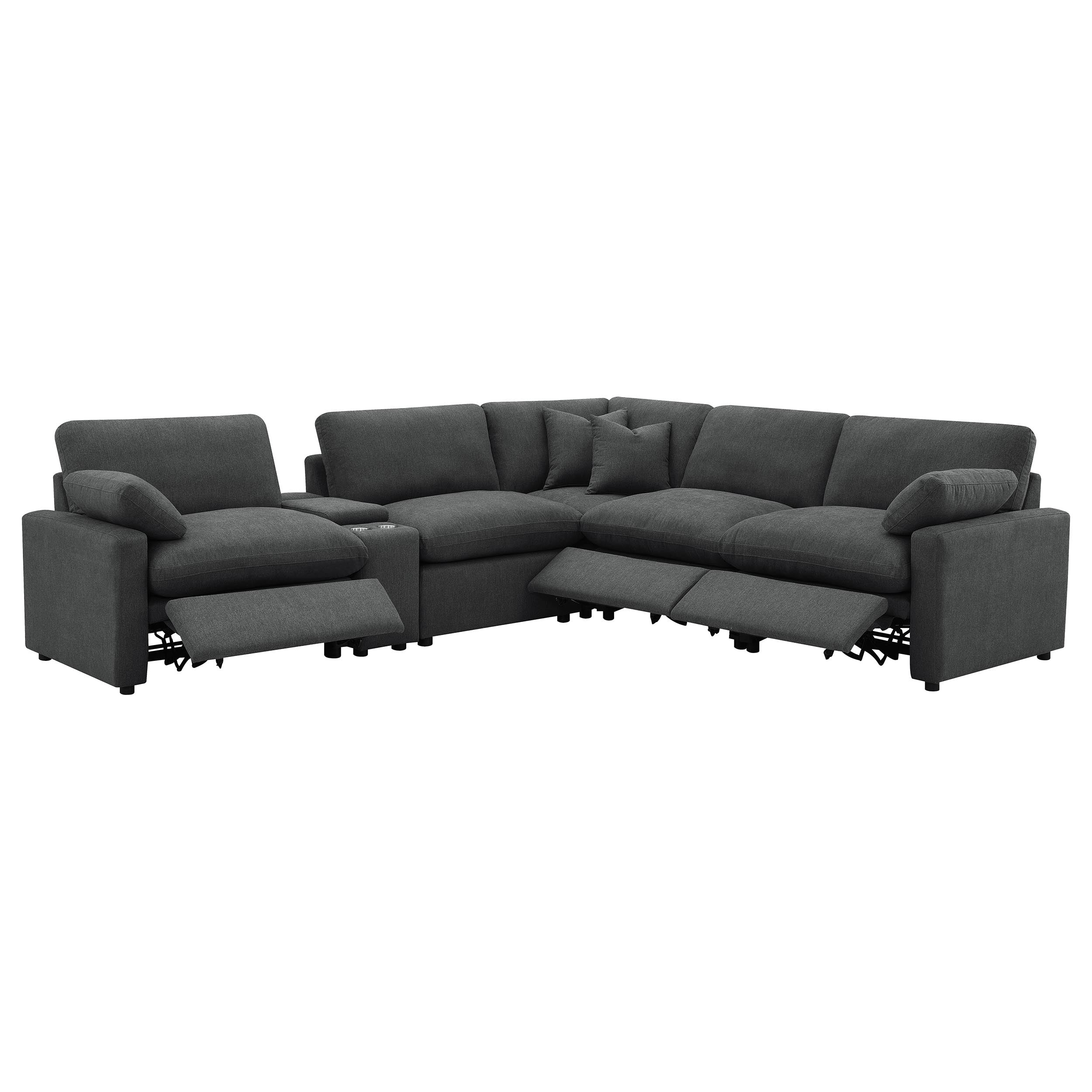Collins  Modular Power Reclining Sectional Dark Grey