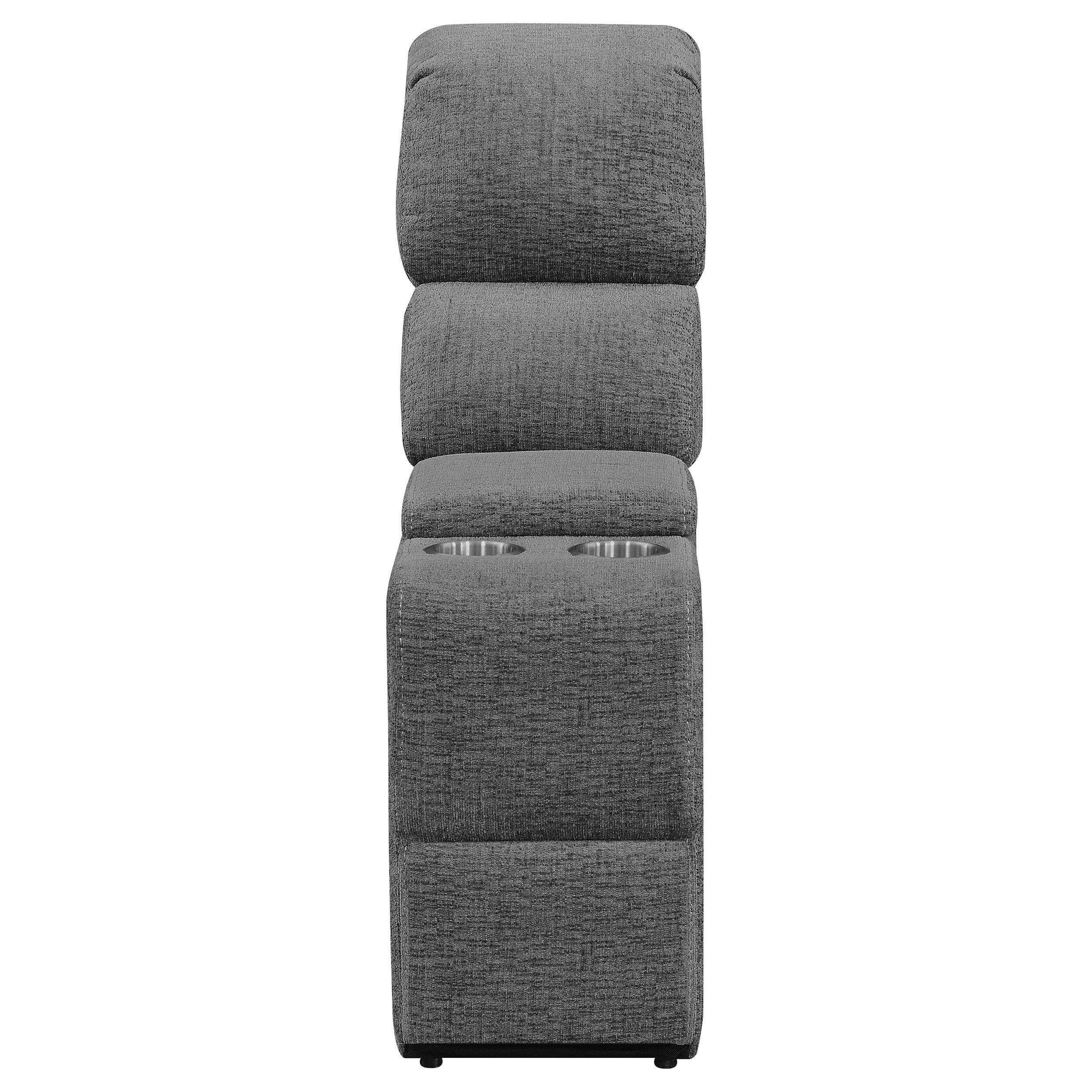 Bahrain Upholstered Home Theater Seating Charcoal