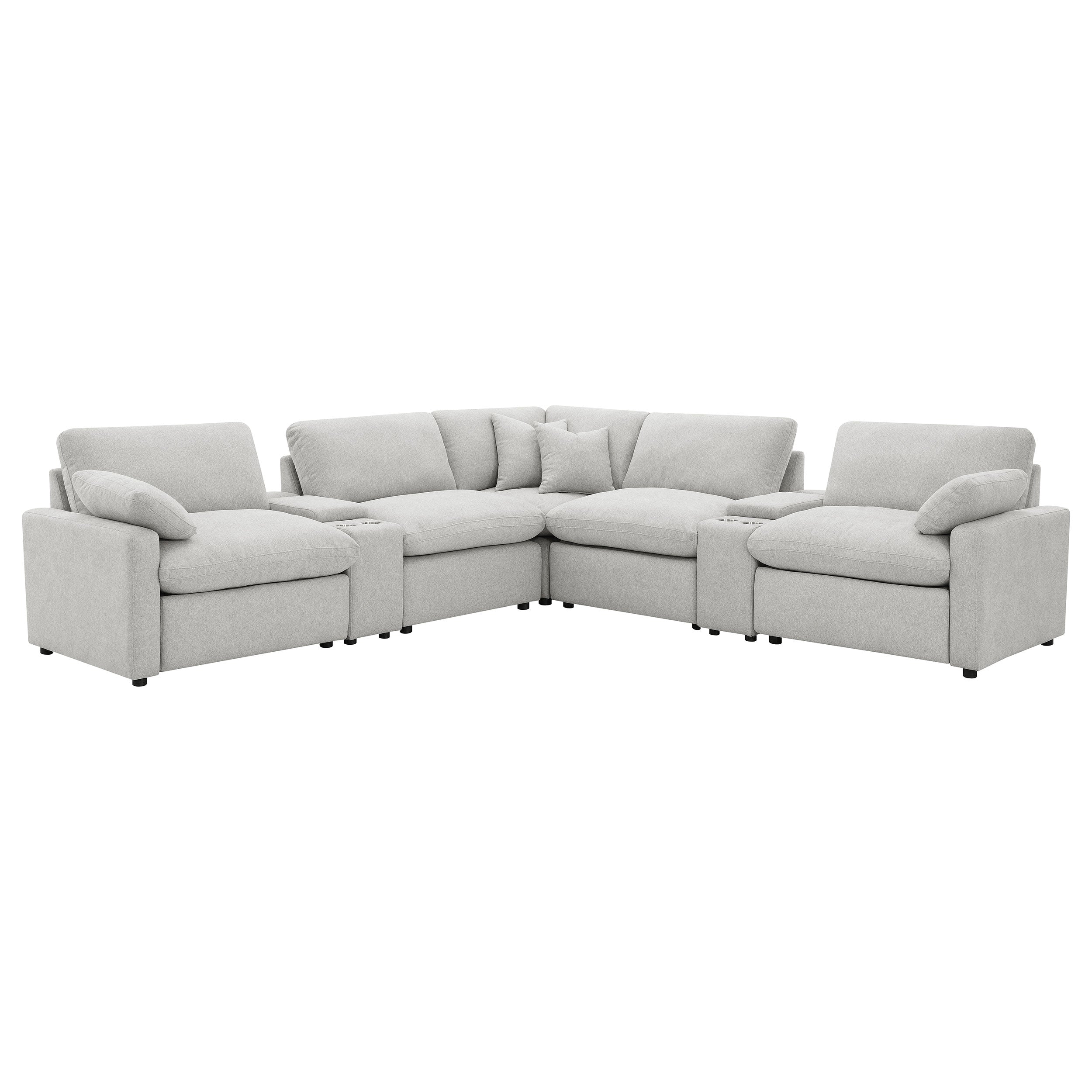 Collins  Modular Power Reclining Sectional Dark Grey
