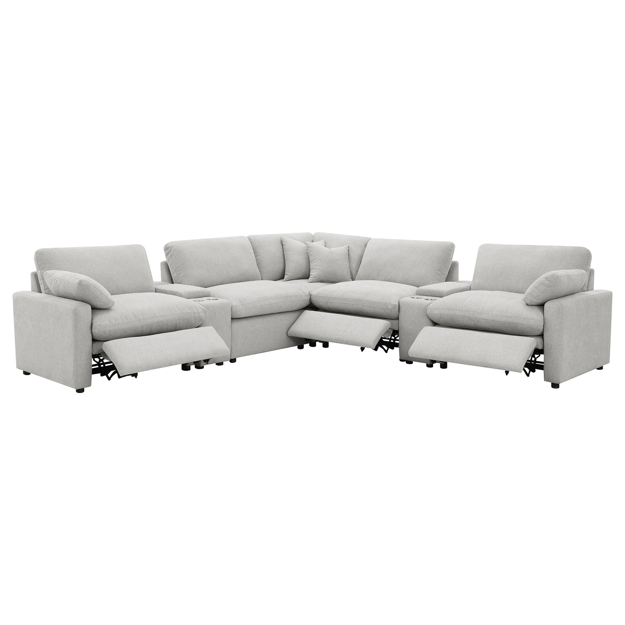Collins  Modular Power Reclining Sectional Dark Grey
