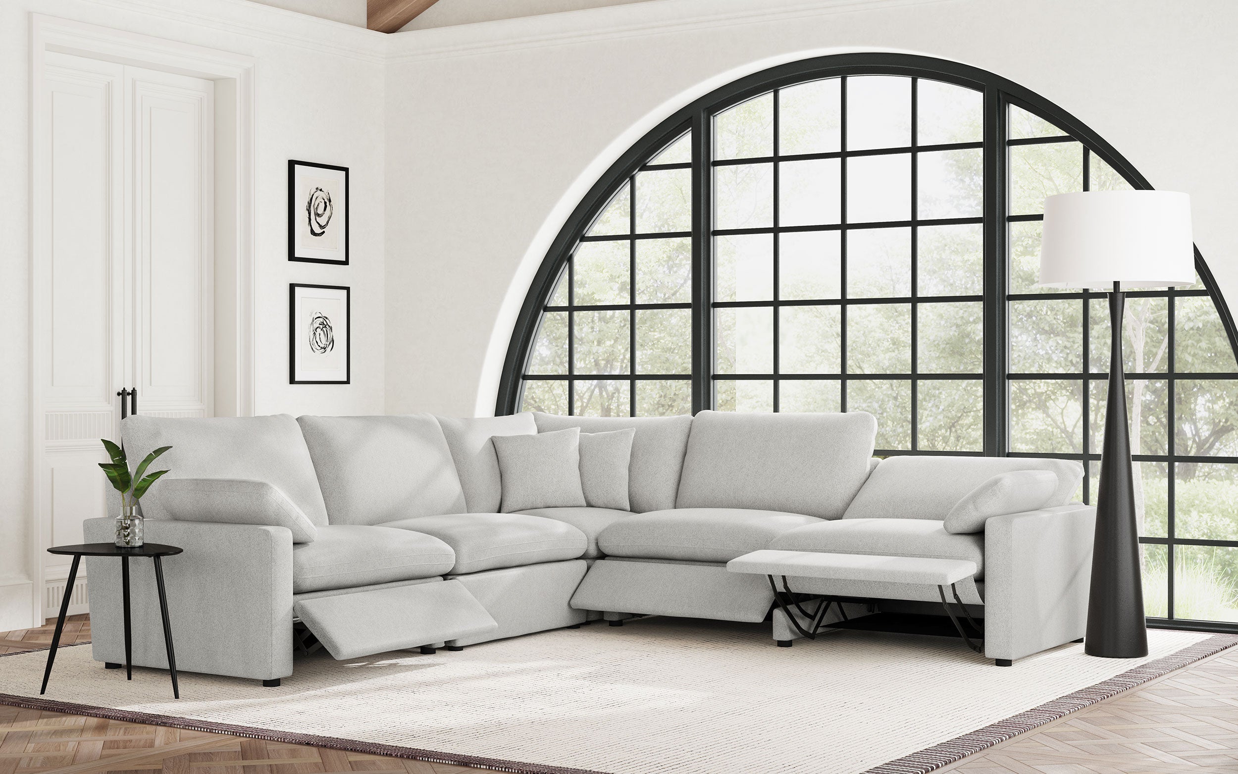 Collins  Modular Power Reclining Sectional Dark Grey
