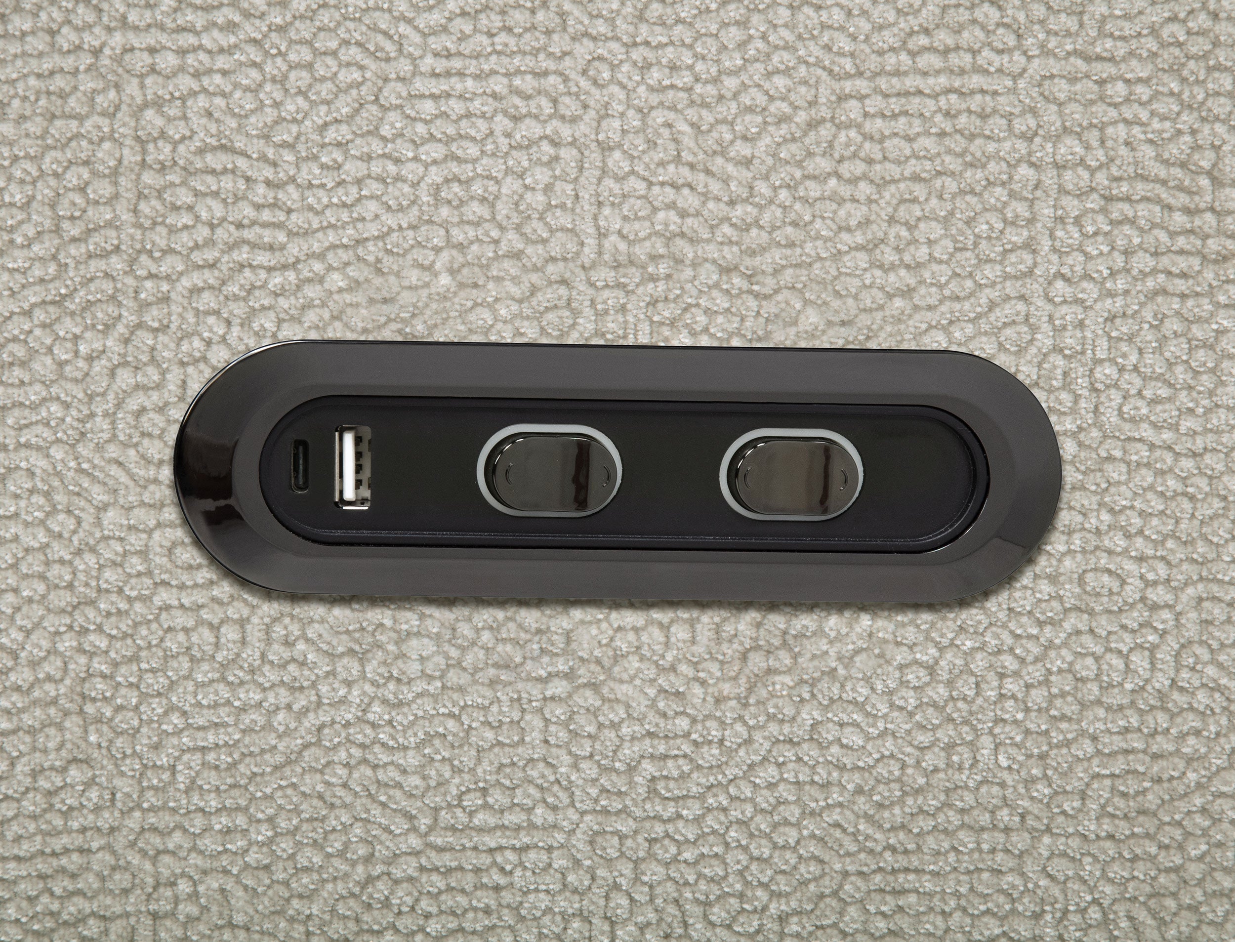 Kennett Chenille Upholstered Power Recliner Chair Ivory