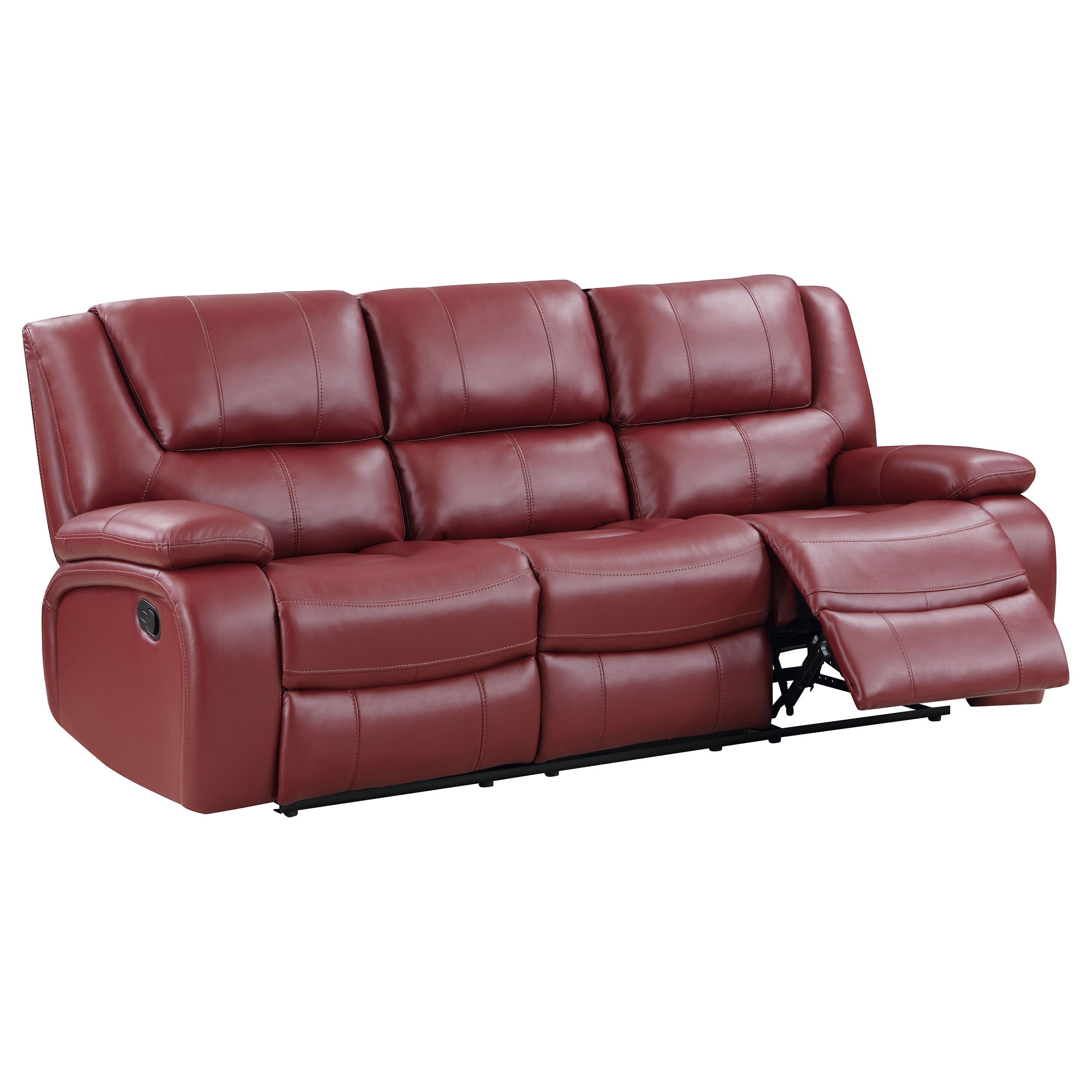 Camila Upholstered Motion Reclining Sofa Black