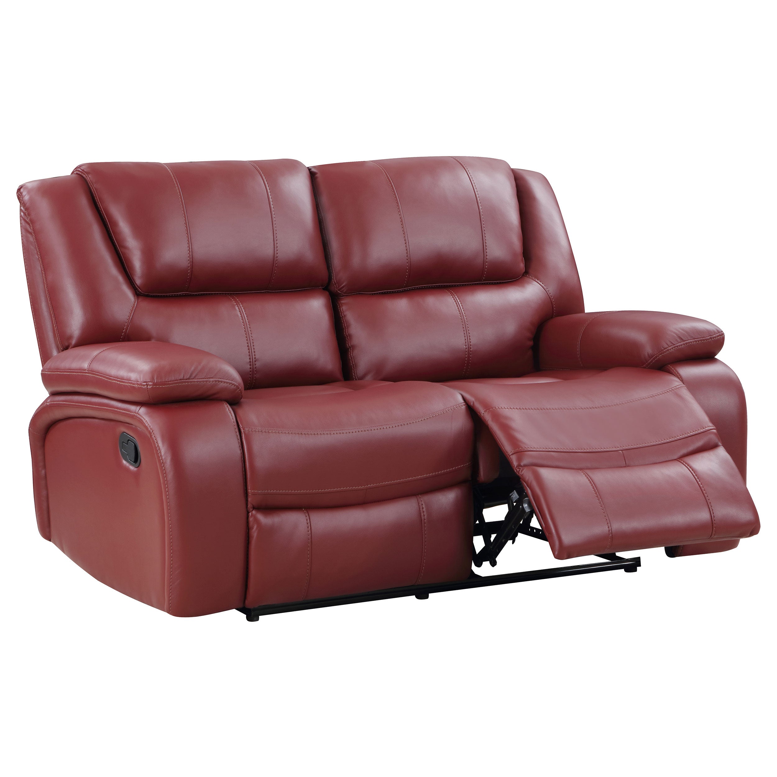 Camila Upholstered Motion Reclining Loveseat Black