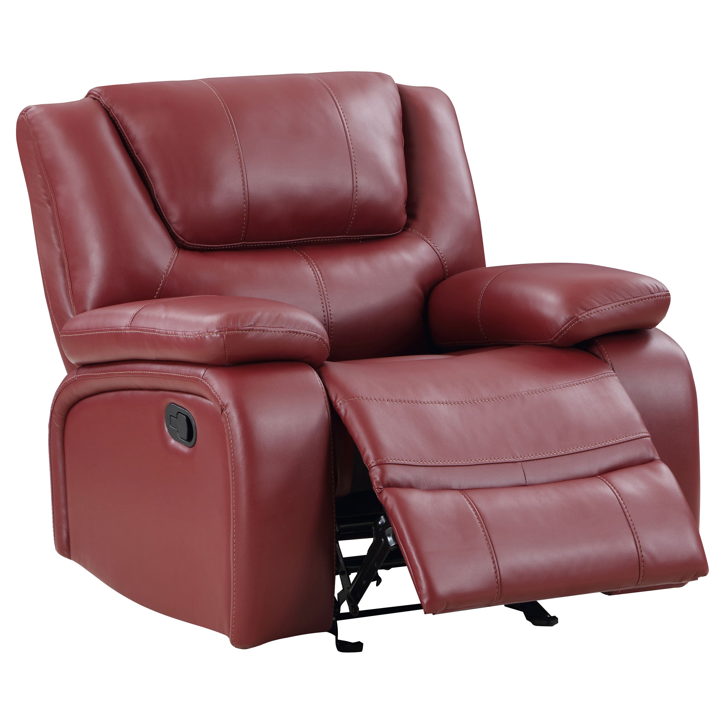 Camila Upholstered Glider Recliner Chair Black