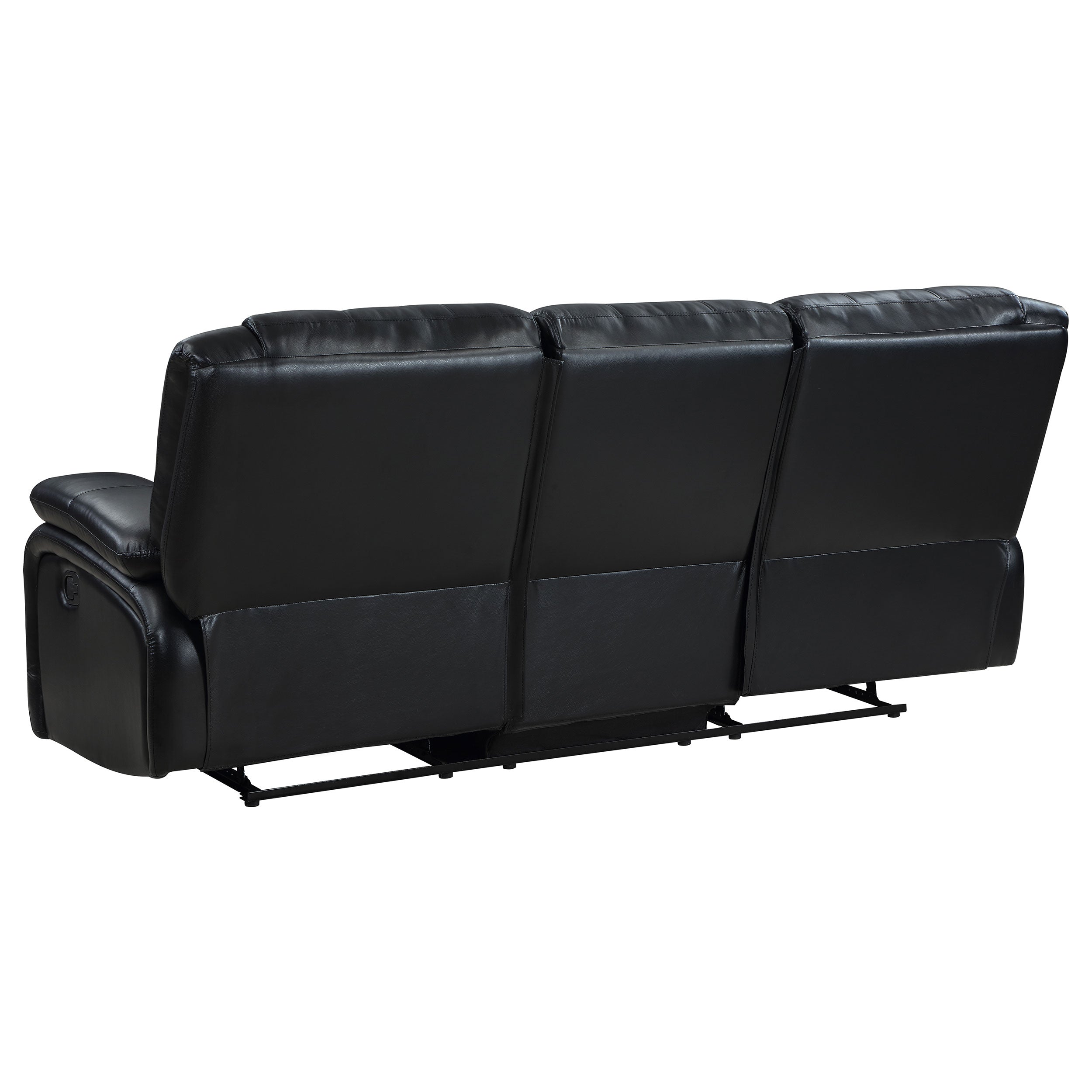 Camila Upholstered Motion Reclining Sofa Set Black