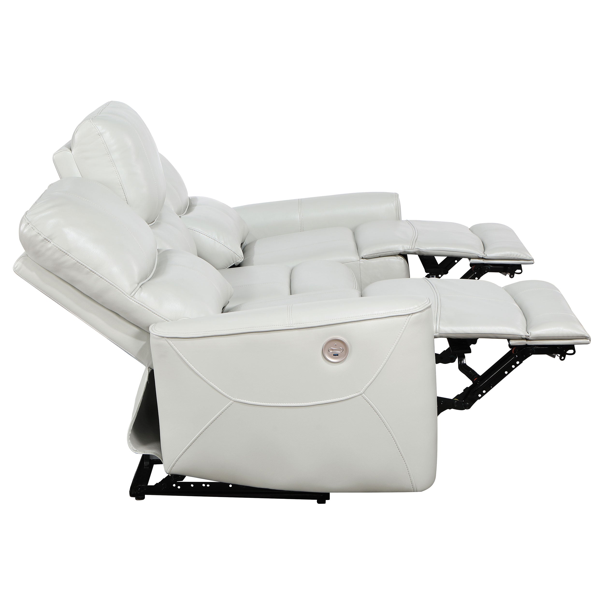 Greenfield Power Reclining Sofa Set Dove Grey
