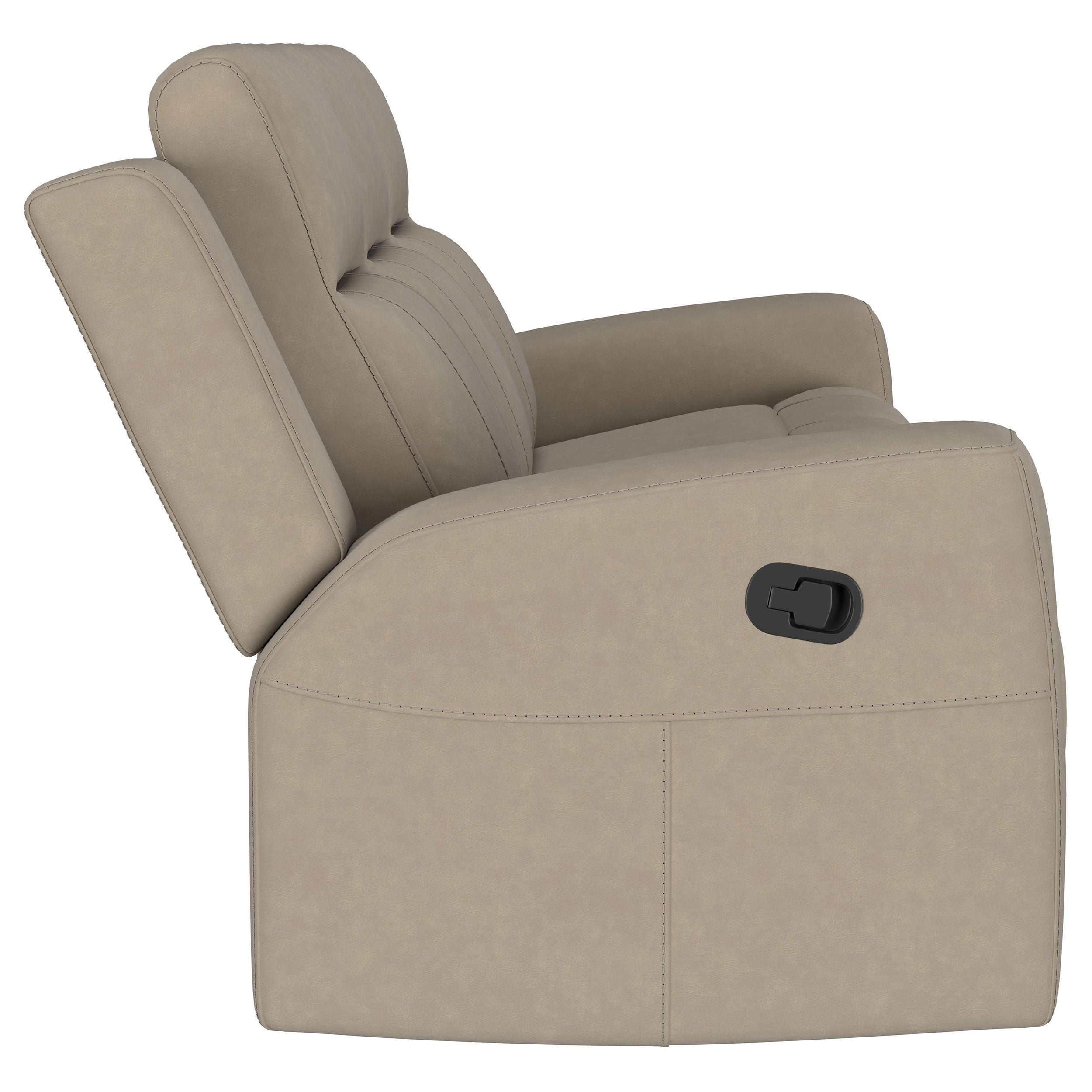 Brentwood Upholstered Reclining Sofa Set Charcoal