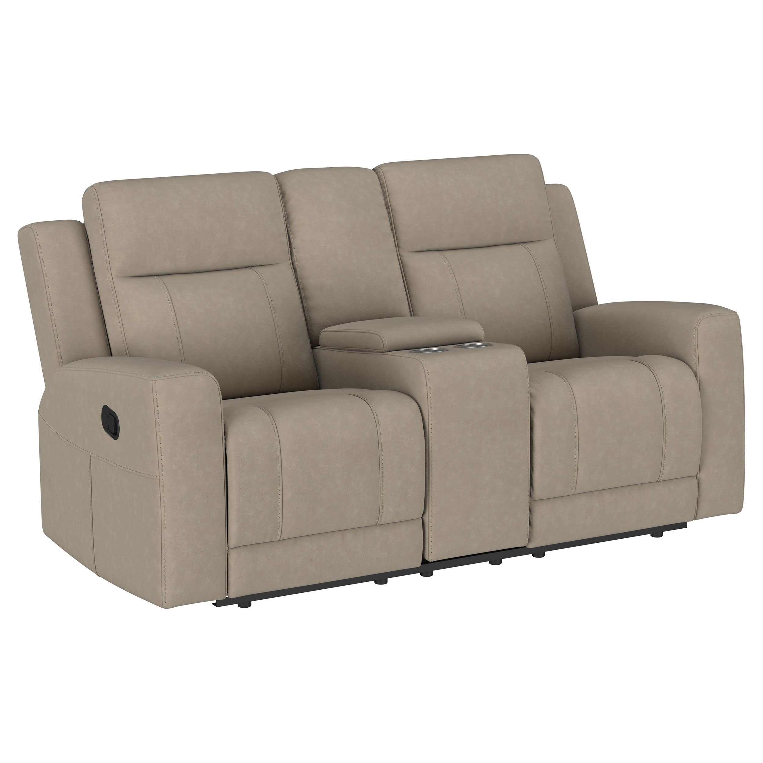Brentwood Upholstered Reclining Sofa Set Charcoal