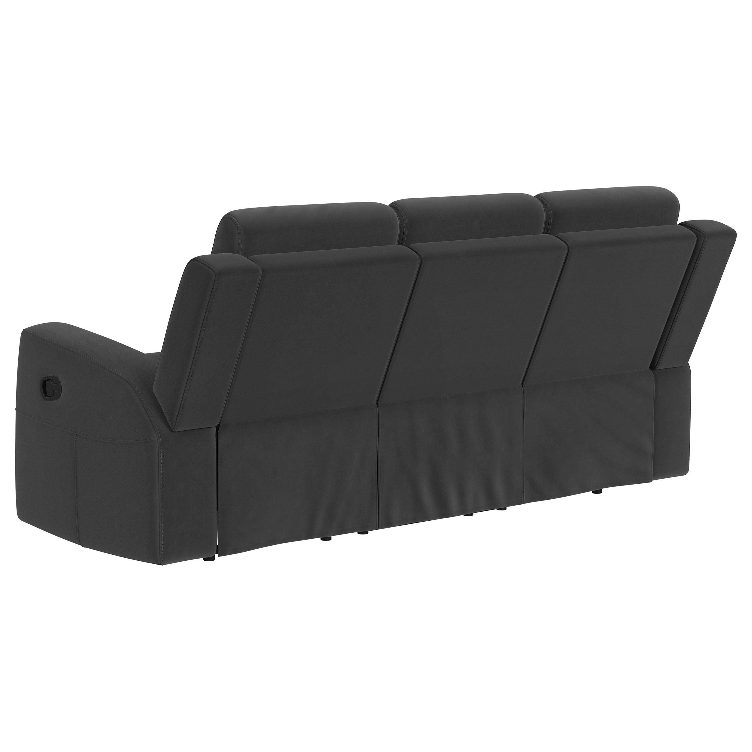 Brentwood Upholstered Reclining Sofa Set Charcoal