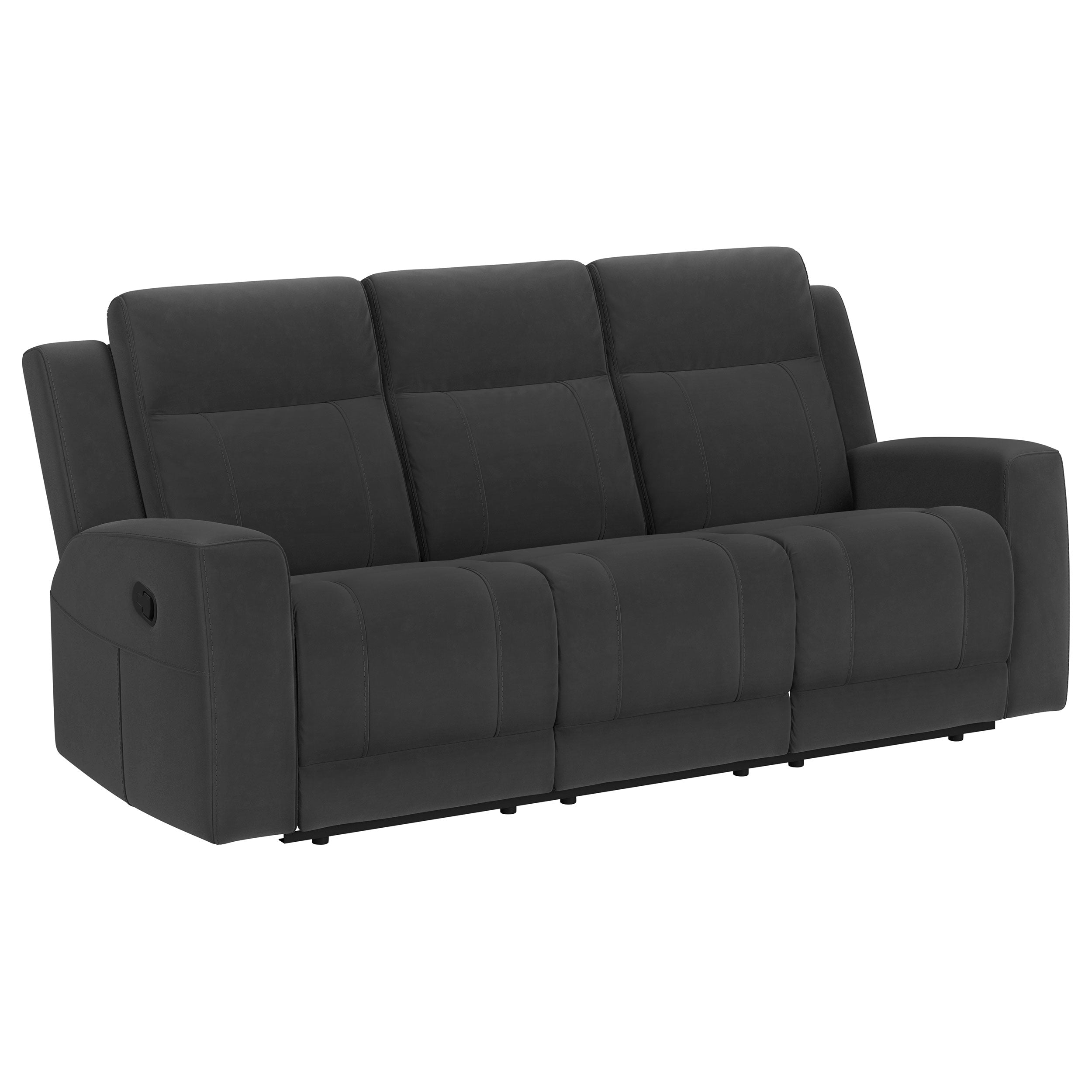 Brentwood Upholstered Reclining Sofa Set Charcoal