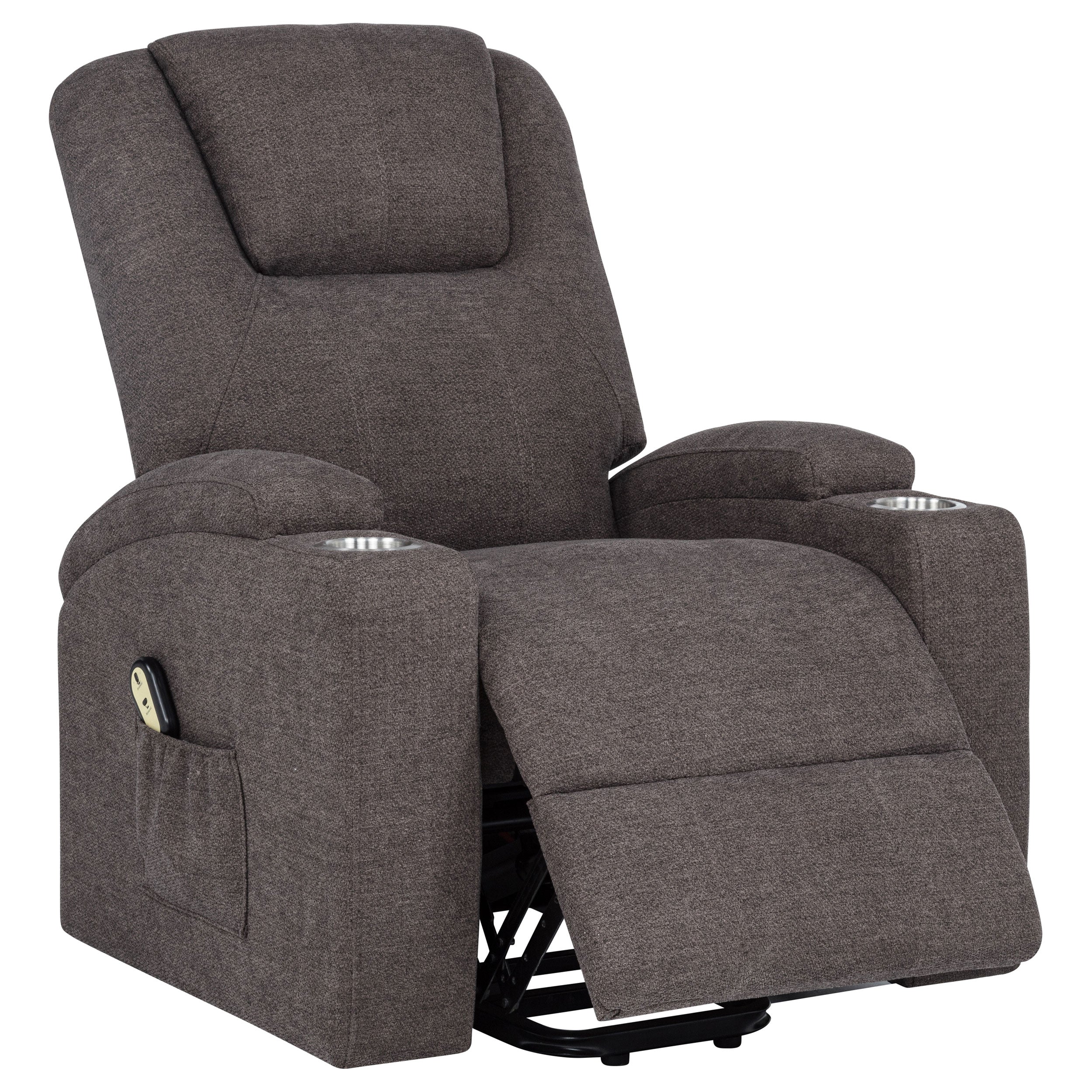 Louie Chenille Upholstered Power Lift Massage Chair