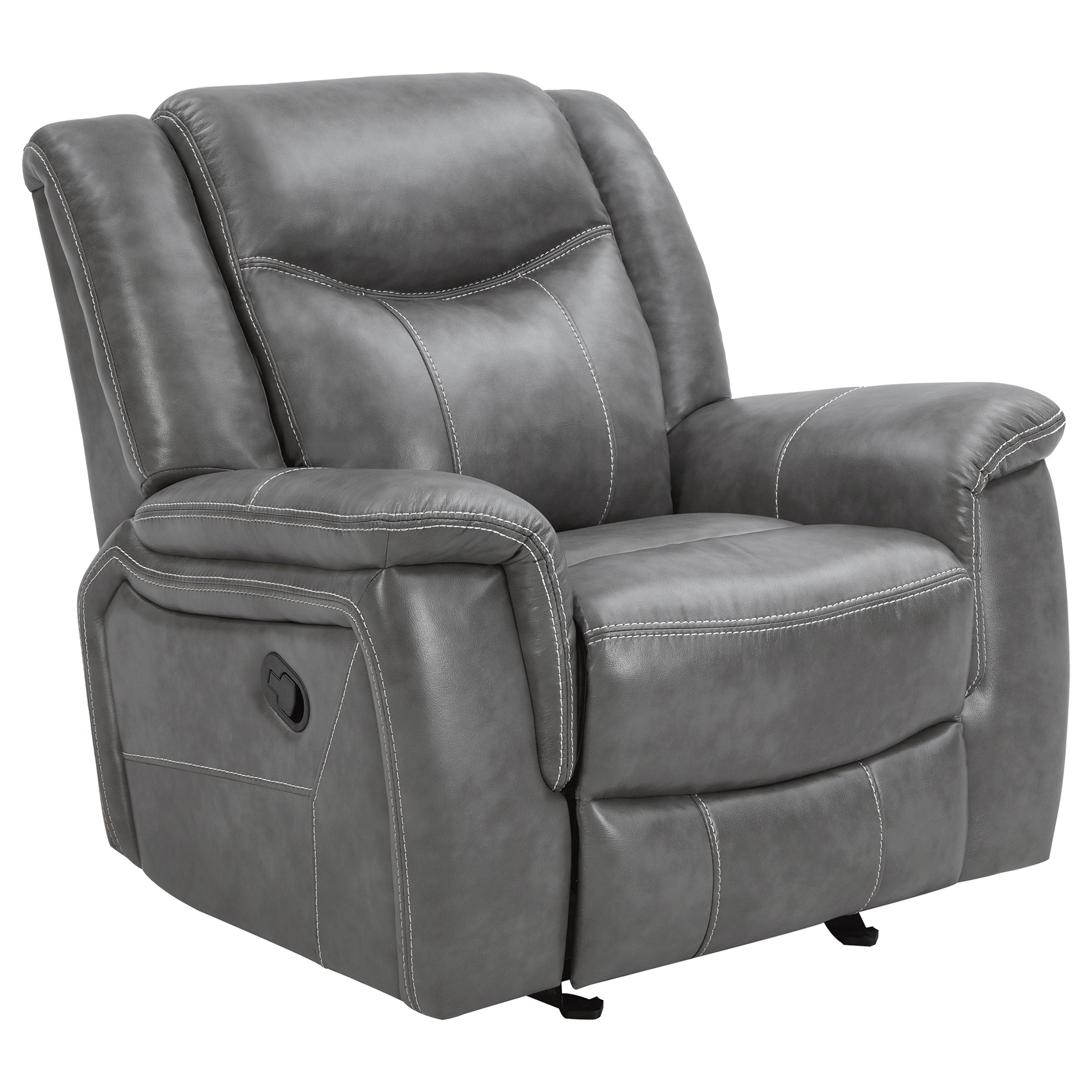 Conrad Upholstered Padded Arm Motion Sofa Set Grey