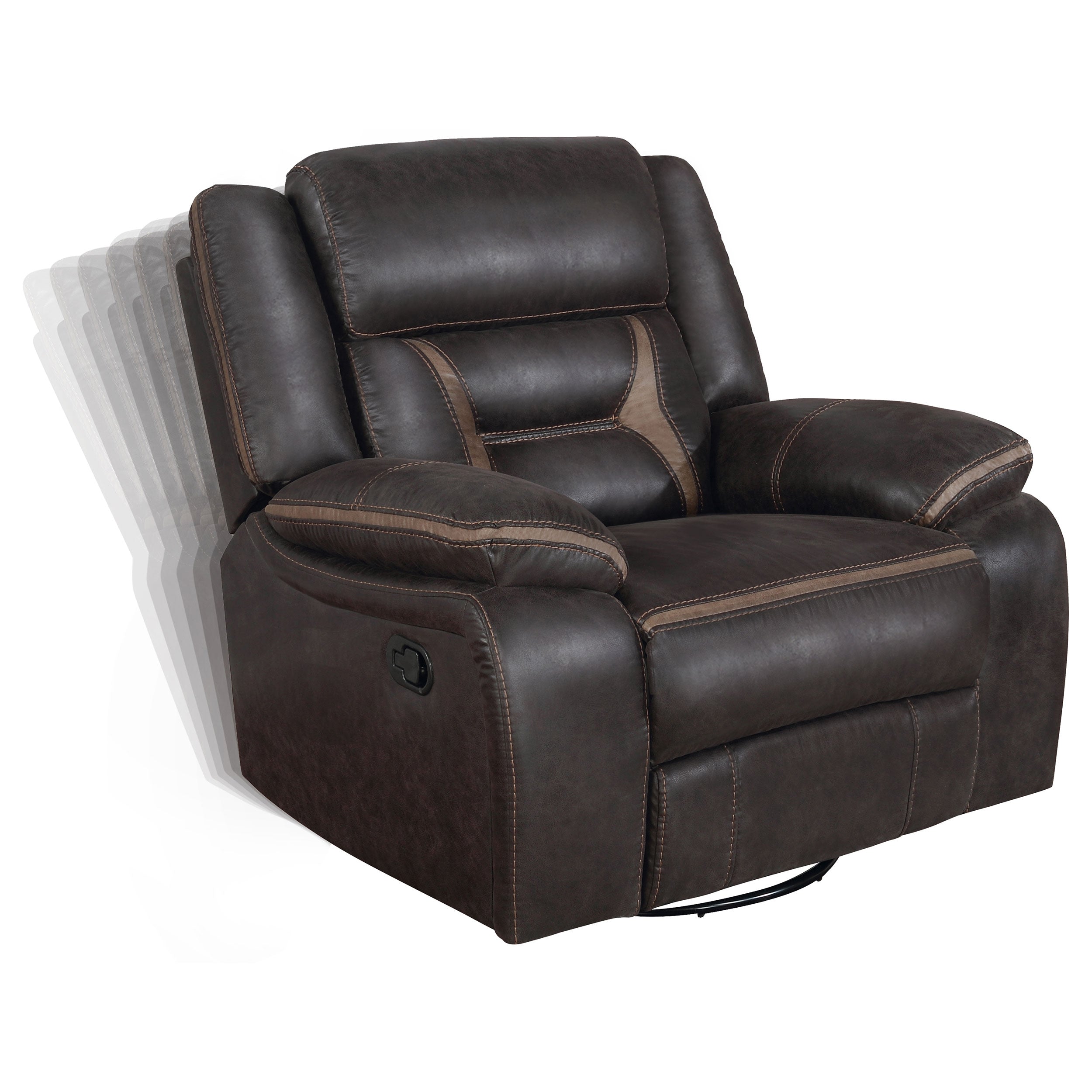 Greer Upholstered Reclining Sofa Set Brown