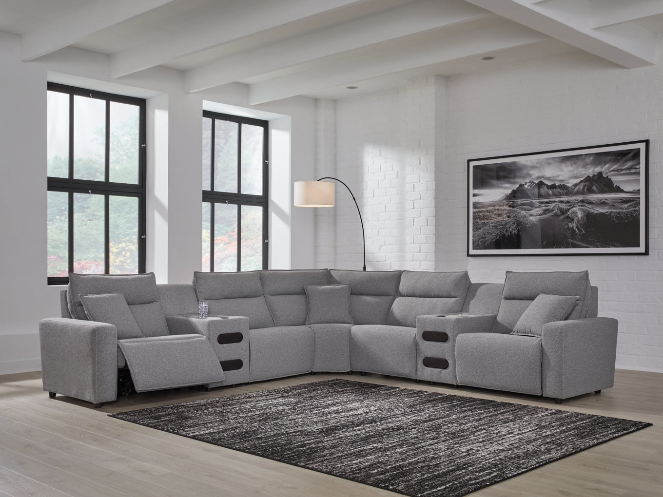 Modmax II 7-Piece Power Reclining Sectional with Audio Consoles