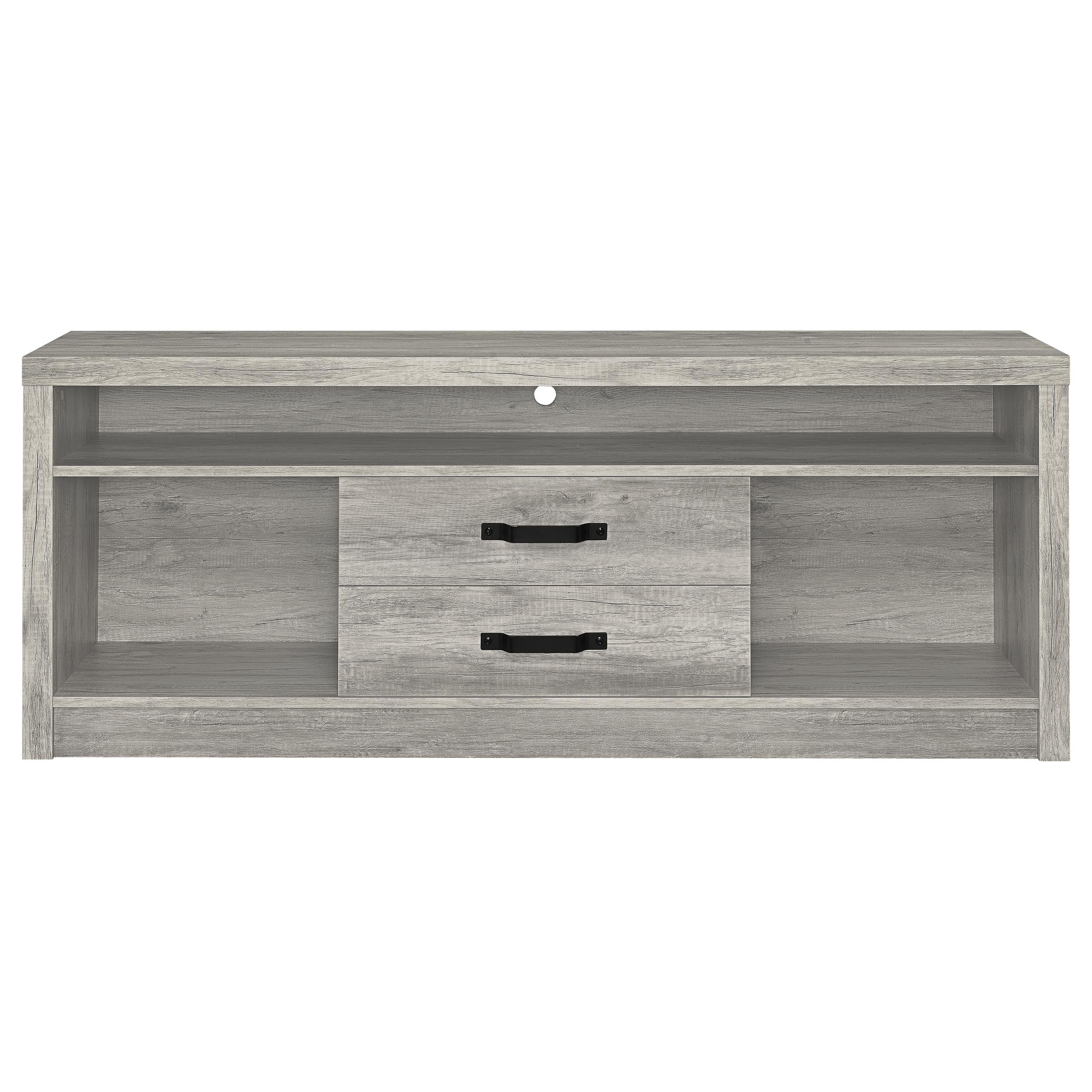 Burke 2-door Engineered Wood TV Stand Grey Driftwood