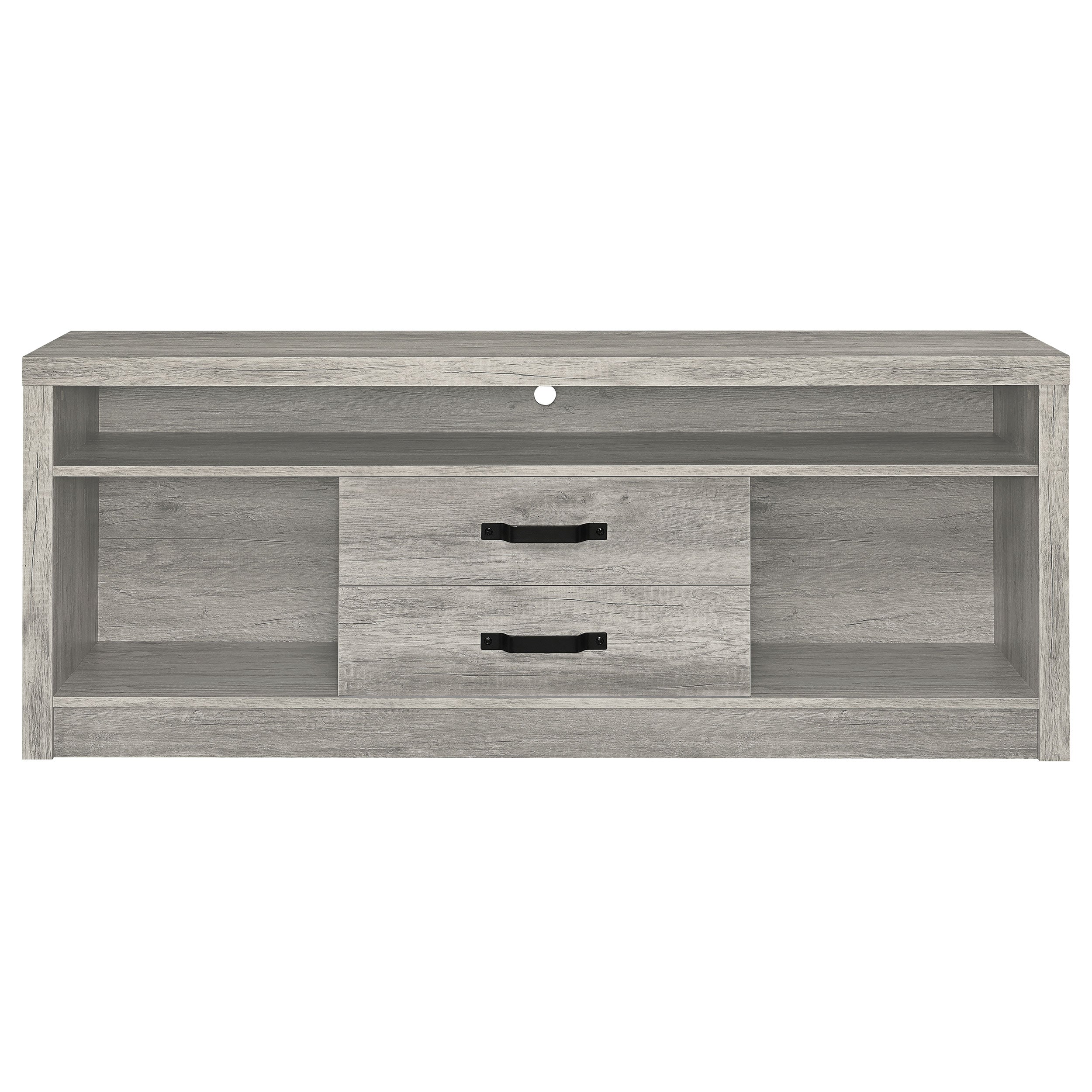 Burke 2-door Engineered Wood TV Stand Grey Driftwood