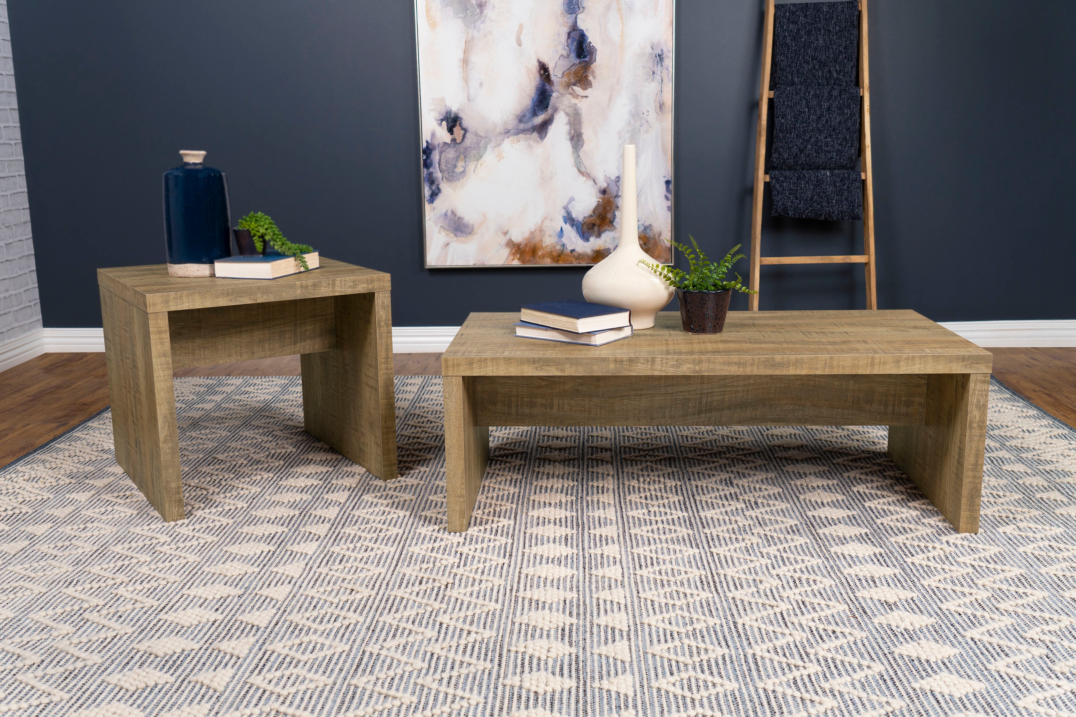 Lynette Rectangular Coffee and End Table Set Mango