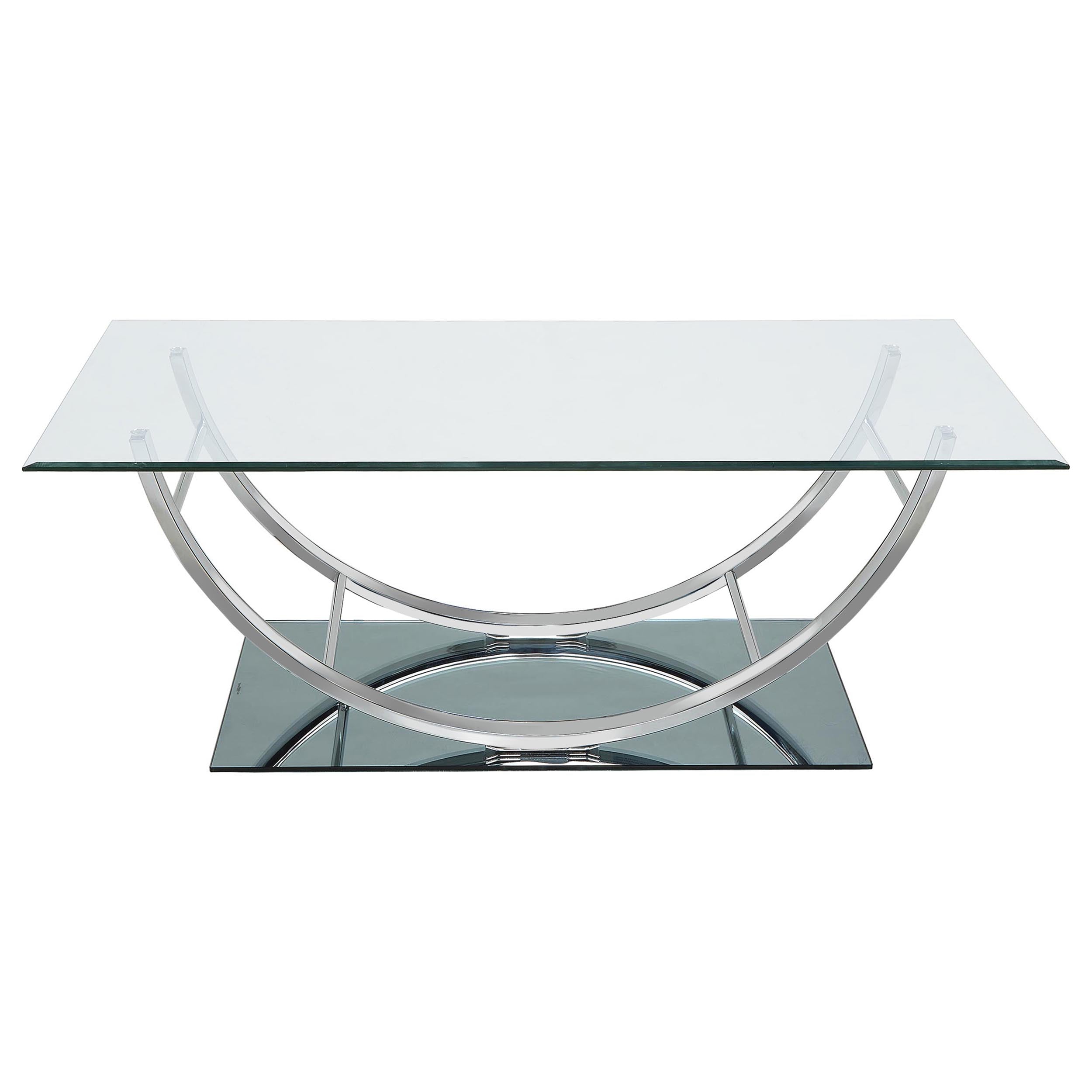 Danville Glass Top Coffee and End Table Set Chrome