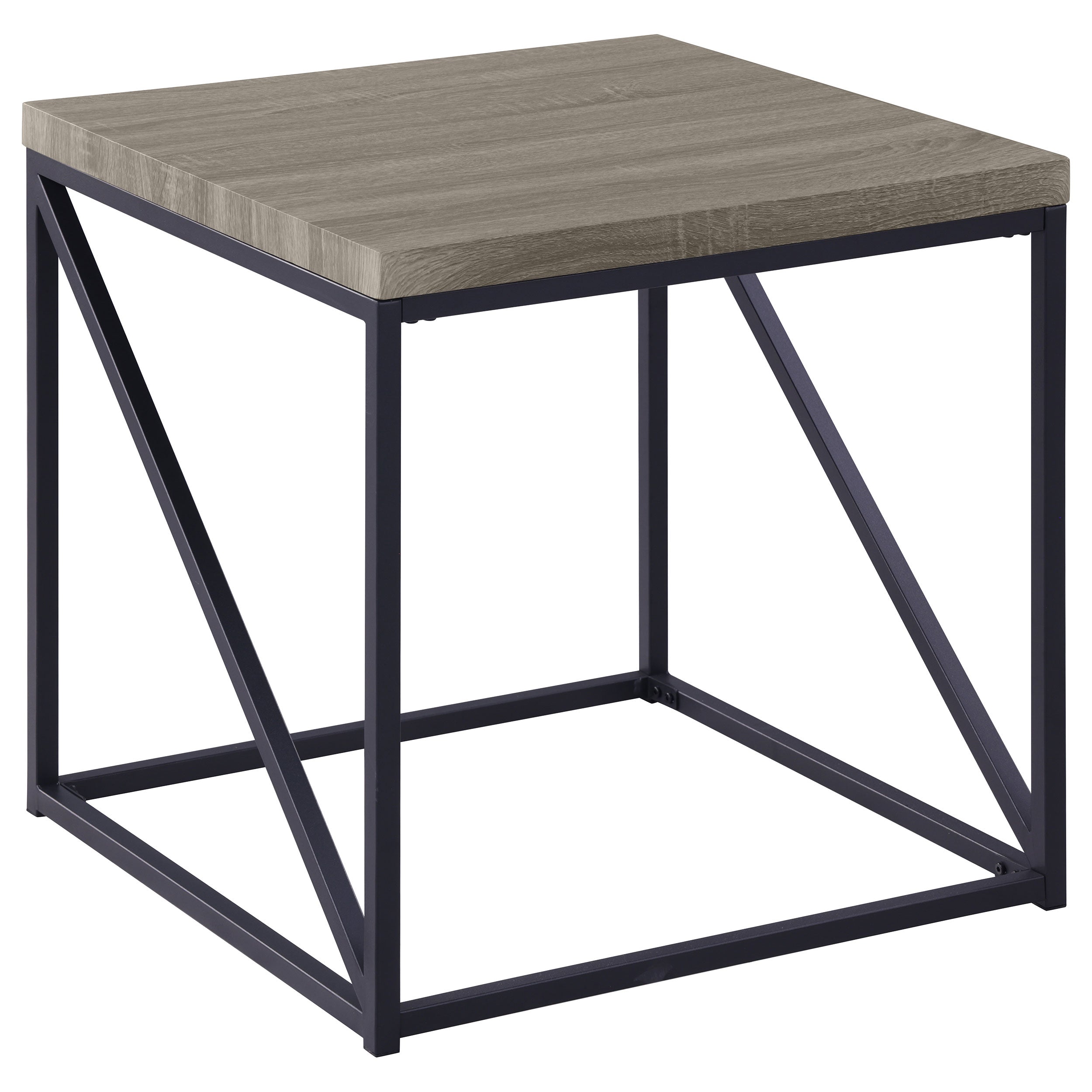 Birdie Square Engineered Wood End Table Sonoma Grey