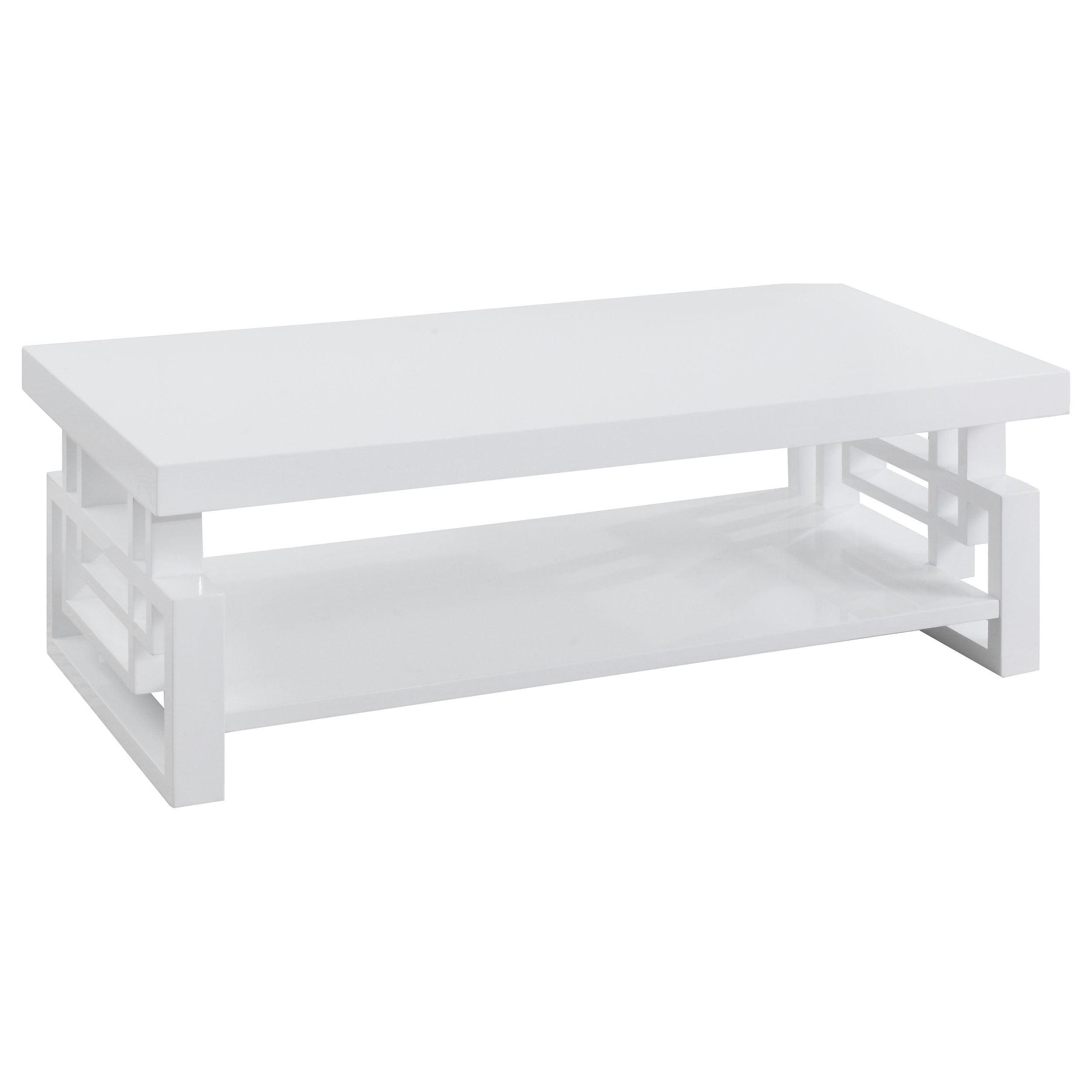 Schmitt Coffee and End Table Set White High Gloss