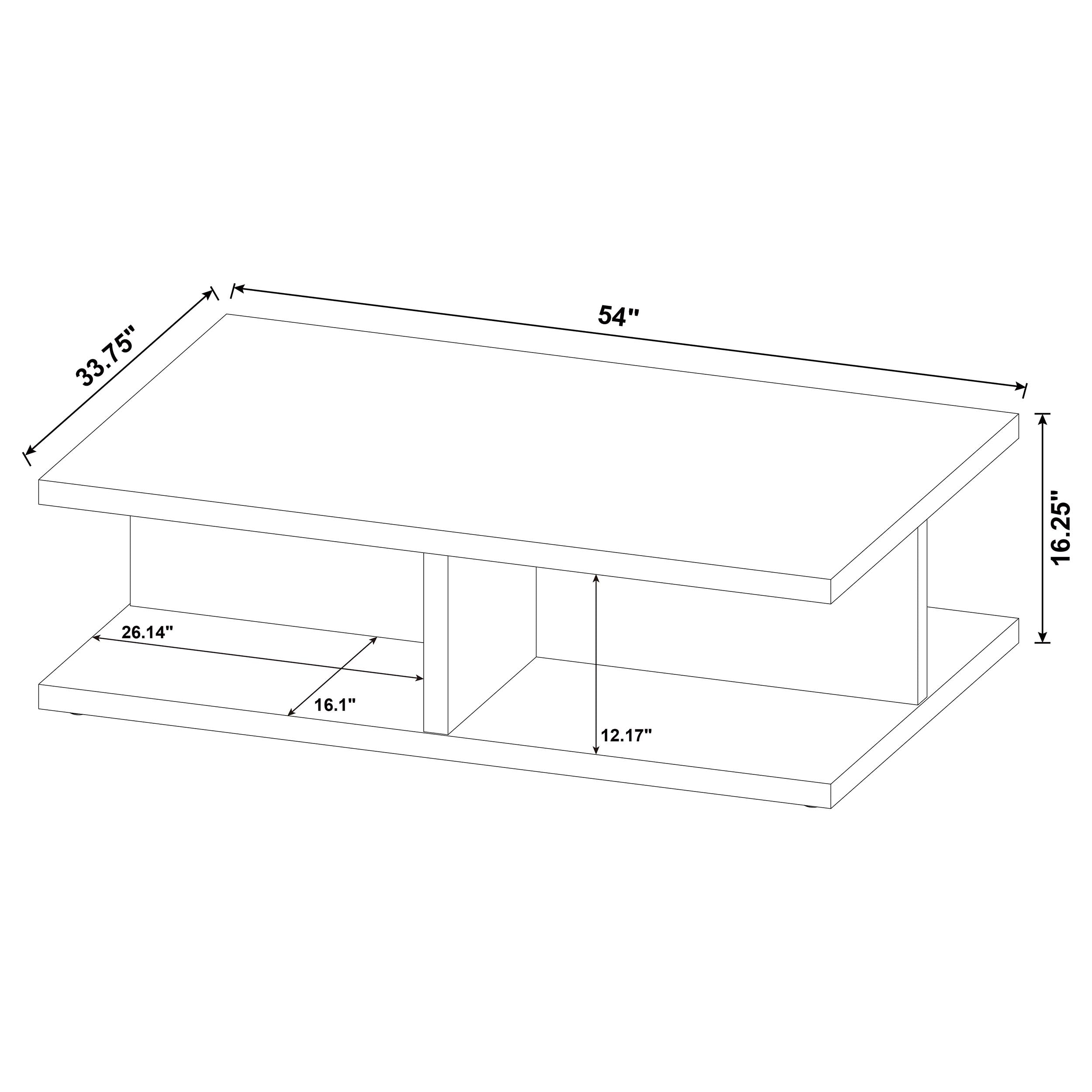 Cortona Square Engineered Wood Cocktail Coffee Table Mango